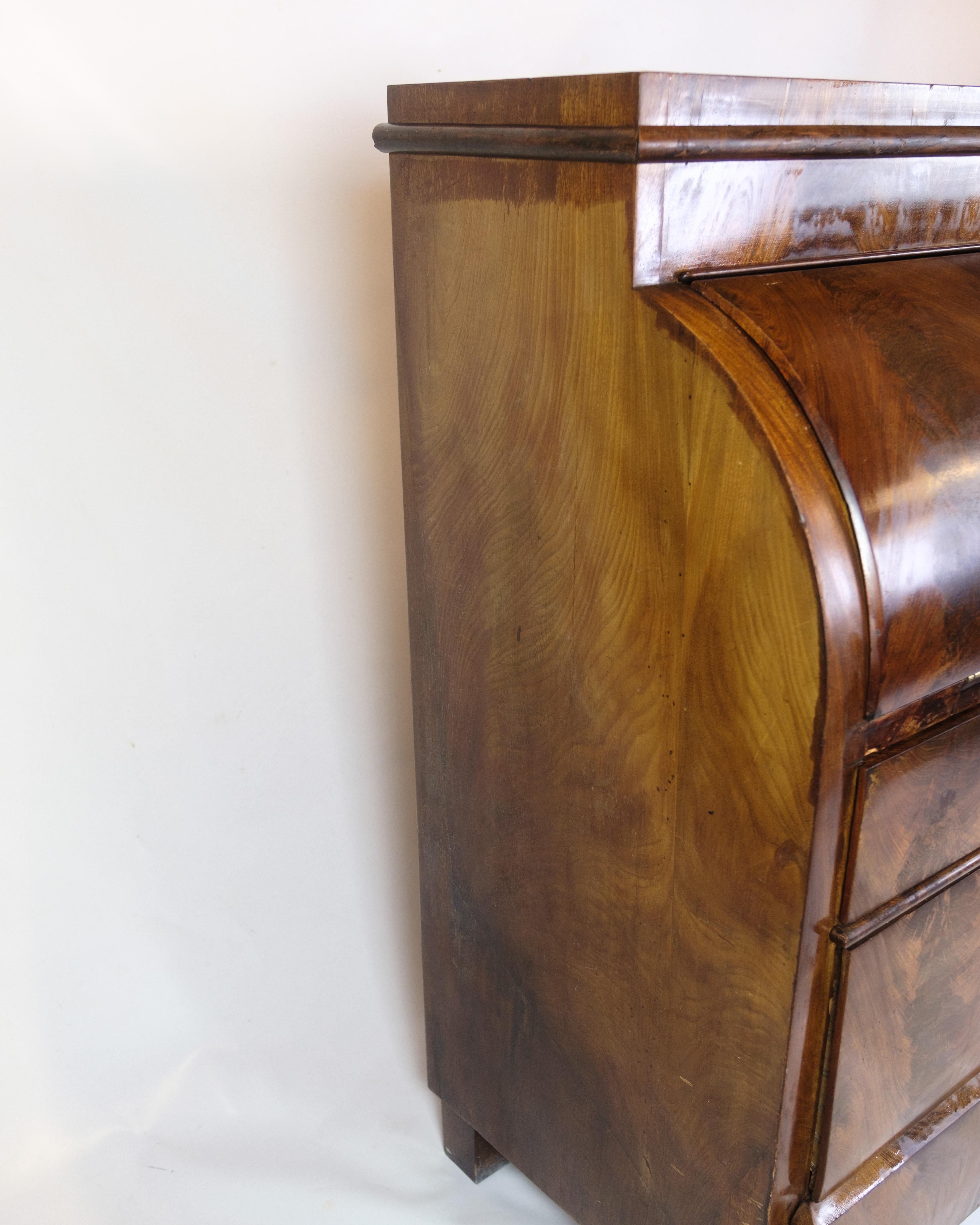 Danish Chatol With Four Drawers Made In Hand Polished Mahogany From 1820s For Sale