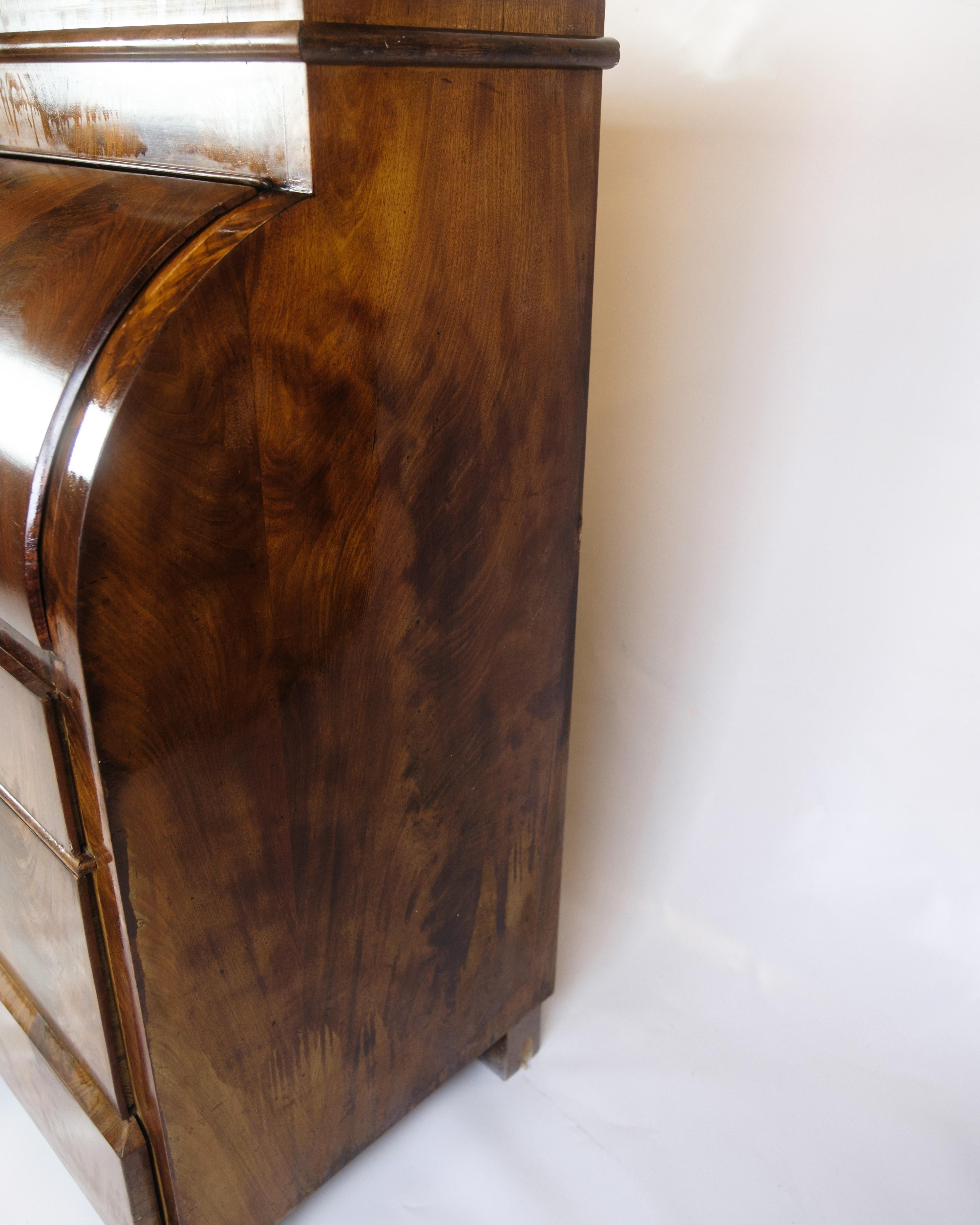 Chatol With Four Drawers Made In Hand Polished Mahogany From 1820s In Good Condition For Sale In Lejre, DK