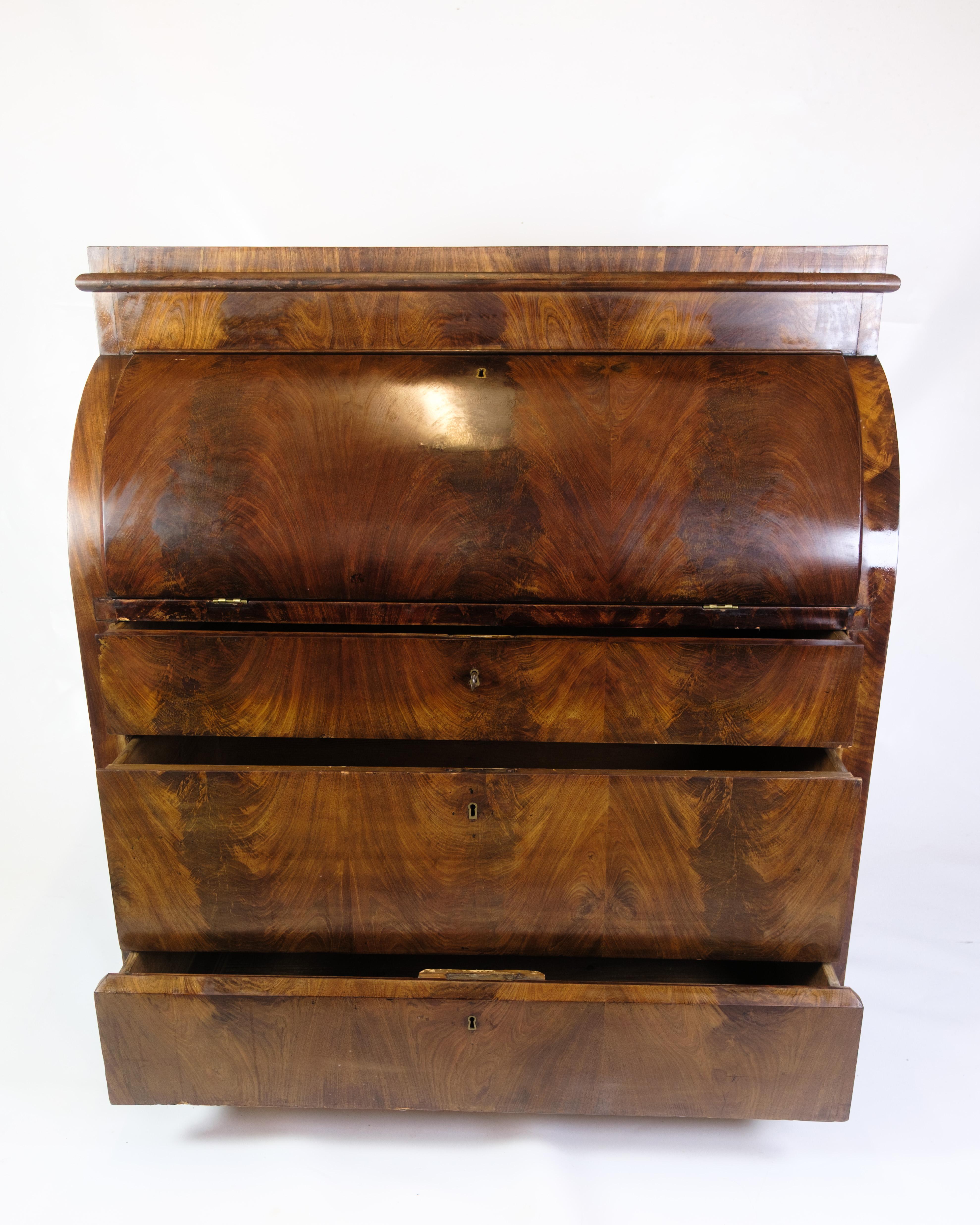 Chatol With Four Drawers Made In Hand Polished Mahogany From 1820s For Sale 1