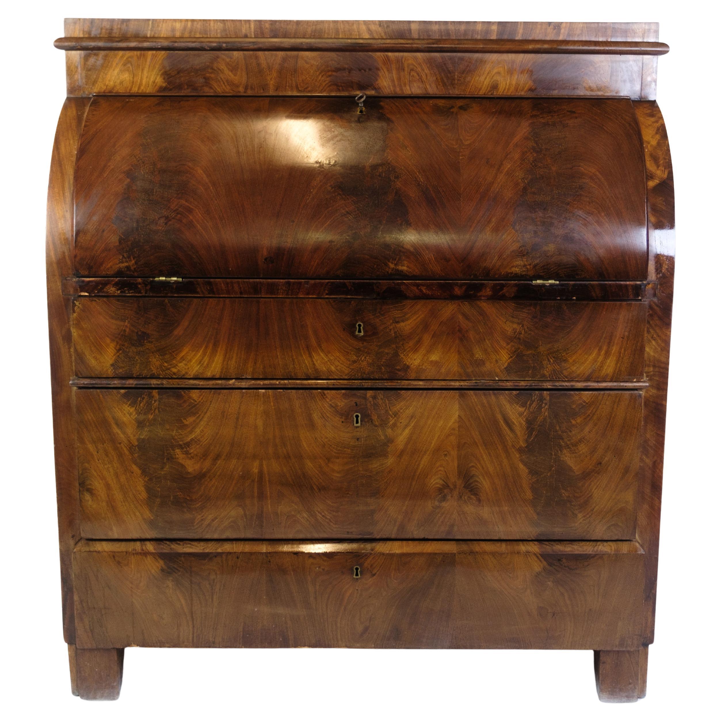 Chatol With Four Drawers Made In Hand Polished Mahogany From 1820s For Sale