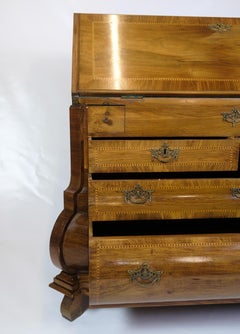 Chatol With Intersia & Four Drawers Made In Ligth Walnut From Lysberg & Hansen