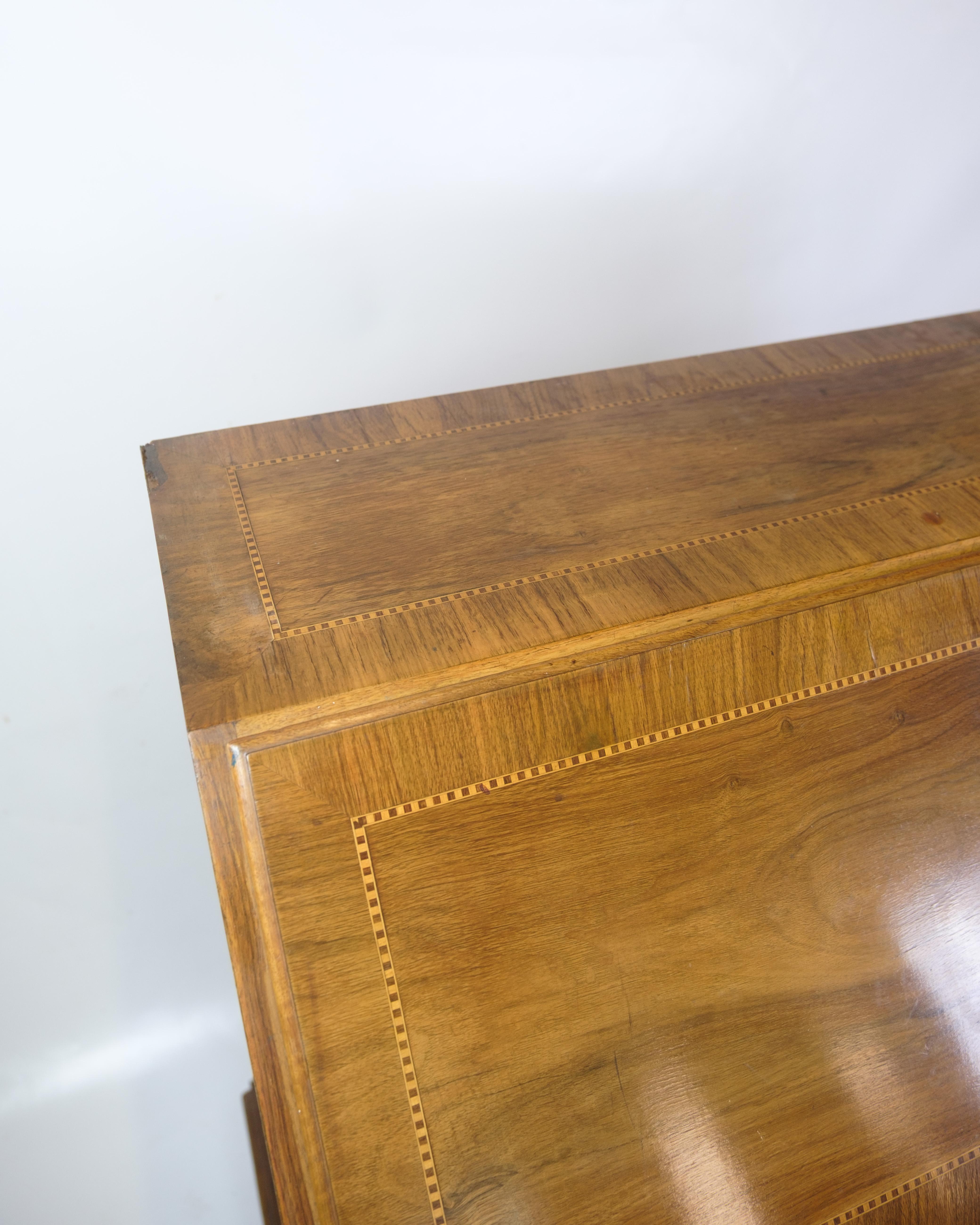 Chatol With Intersia & Four Drawers Made In Ligth Walnut From Lysberg & Hansen For Sale 3