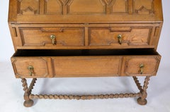 Chatol with Upper cabinet in Oak with Wood Carvings from England, 1890