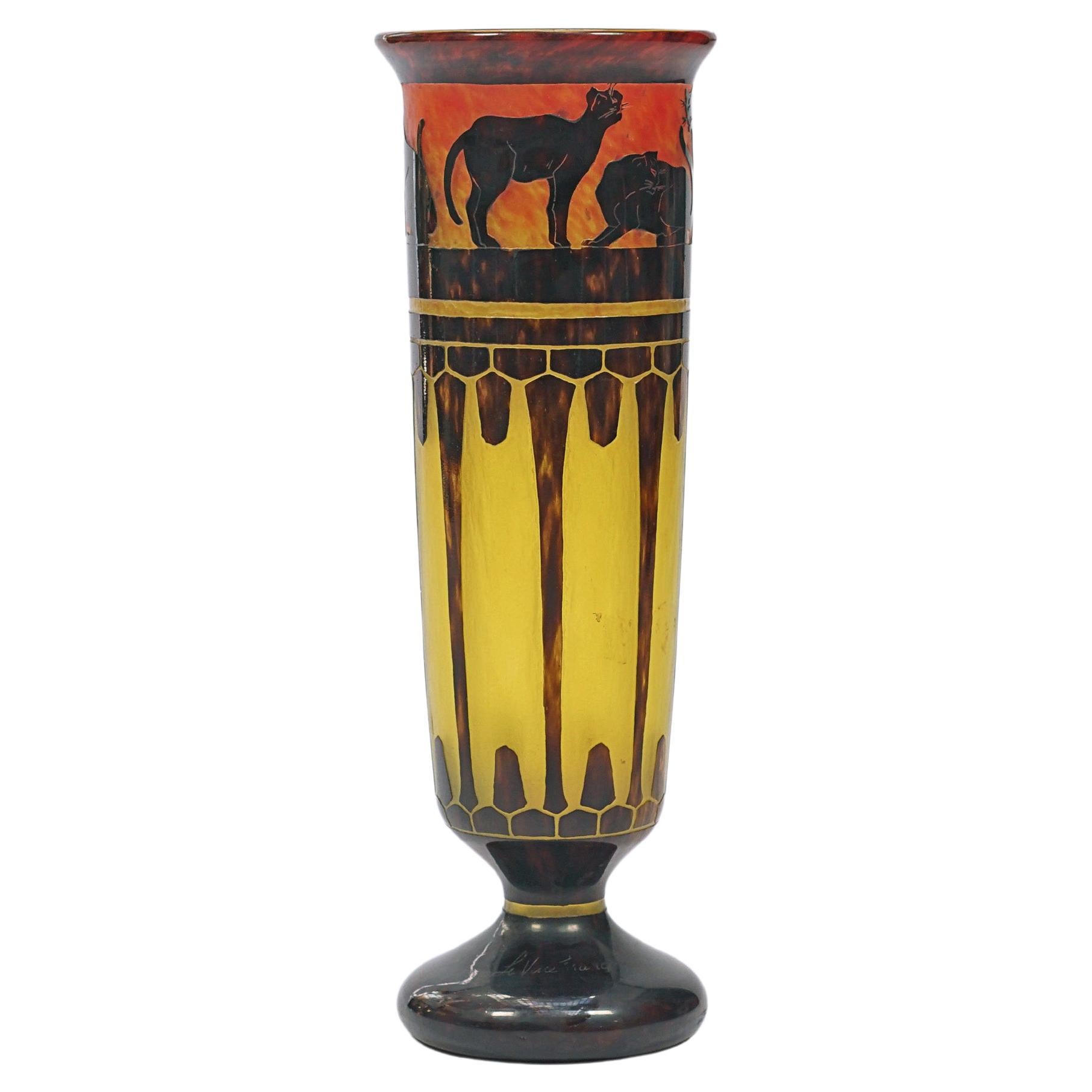 Vase, Le Verre Francais For Sale at 1stDibs le verre francais vase