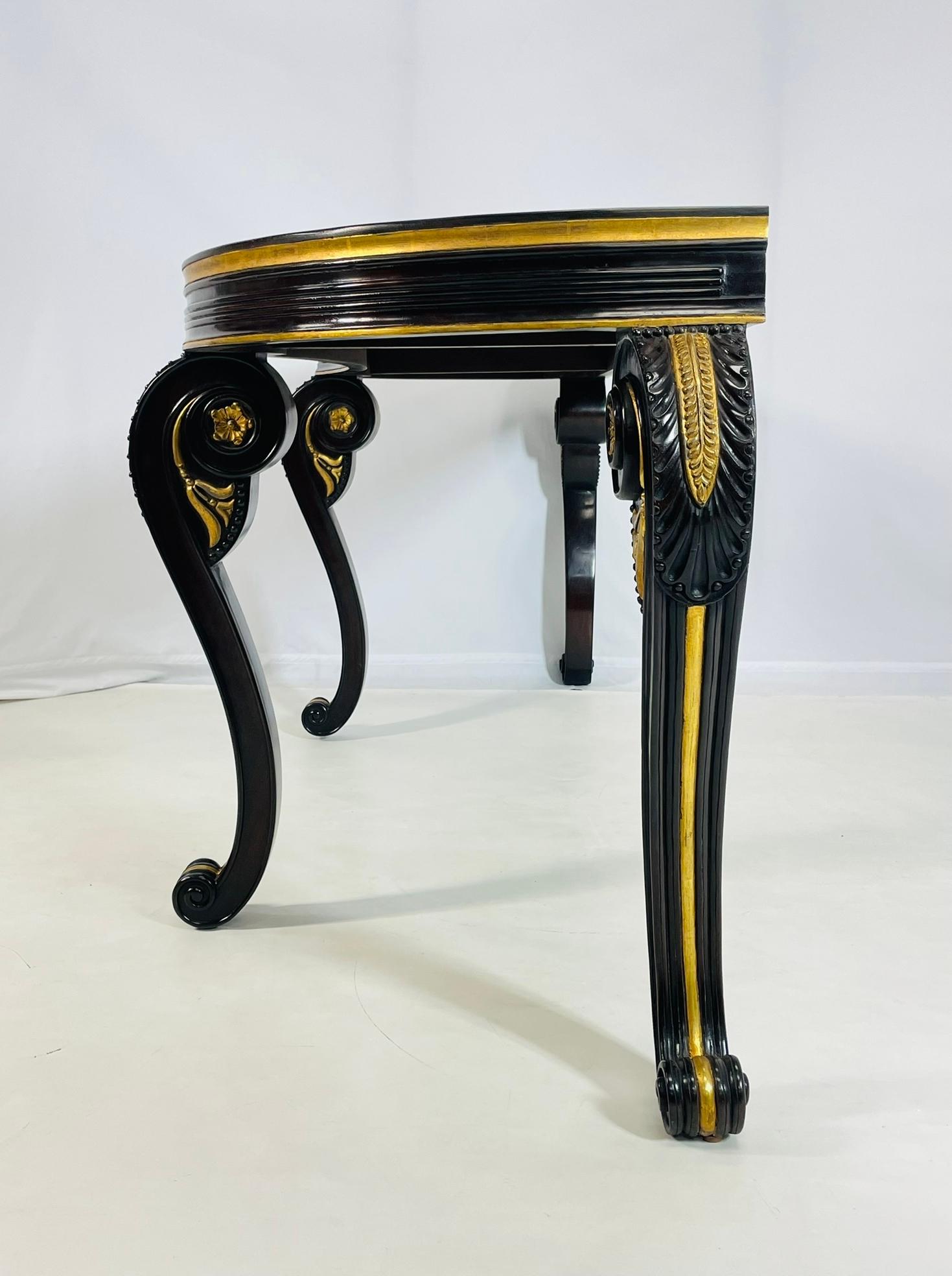 Console Chatsworth en acajou et bois doré par Dessin Fournir, Los Angeles en vente 4