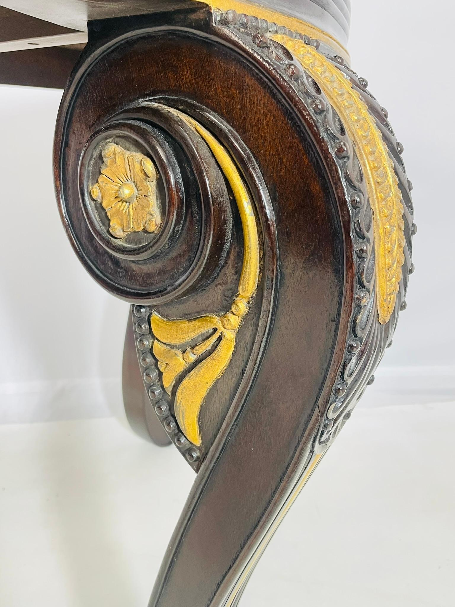 Console Chatsworth en acajou et bois doré par Dessin Fournir, Los Angeles en vente 9