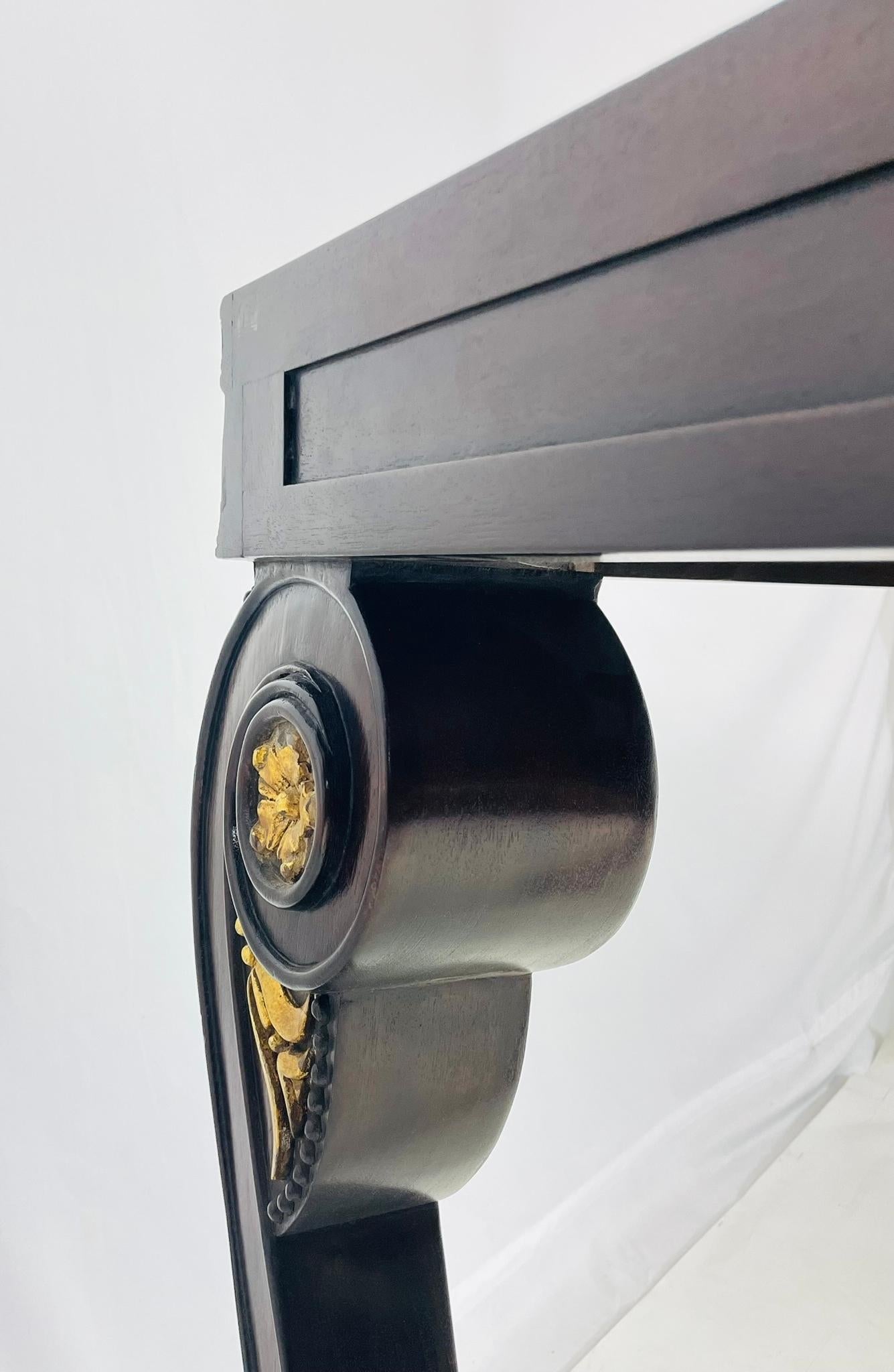 Console Chatsworth en acajou et bois doré par Dessin Fournir, Los Angeles en vente 13