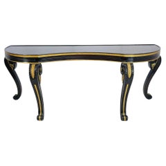 "Chatsworth" Mahogany & Giltwood Console Table by Dessin Fournir, Los Angeles