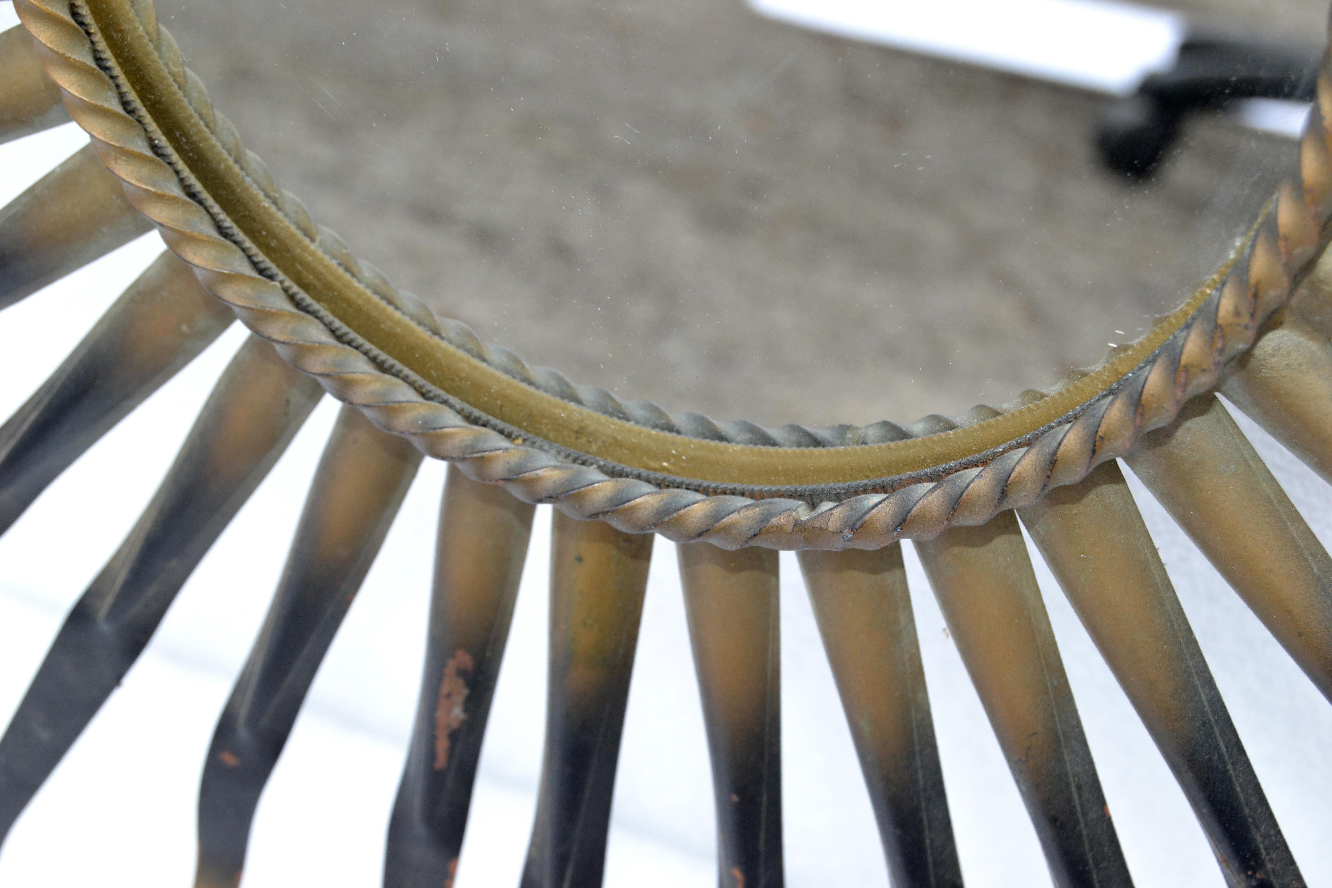 Specchio da parete Chaty Sunburst, Francia, metà del secolo scorso, 1960 in vendita 3