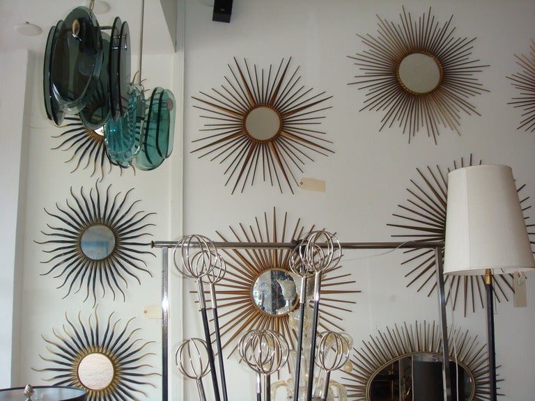 Specchio da parete Chaty Sunburst, Francia, metà del secolo scorso, 1960 in vendita 7