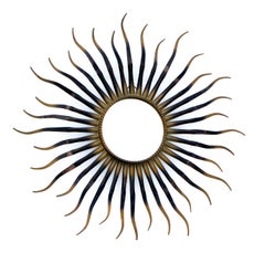 Chaty Sunburst Wall Mirror French Mid-Century Modern, 1960s