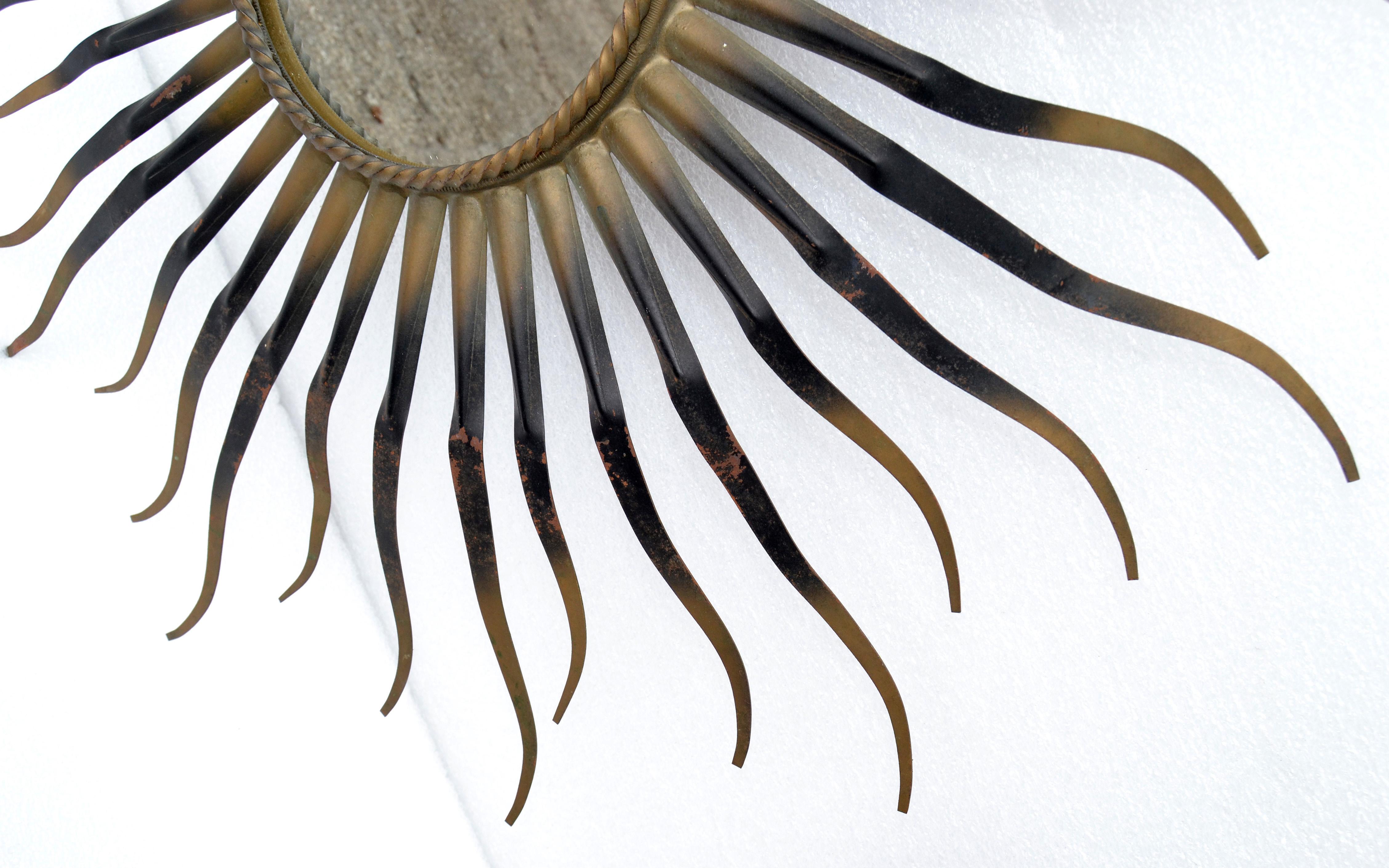 Chaty Sunburst Wall Mirror French Mid-Century Modern, 1960s For Sale 2
