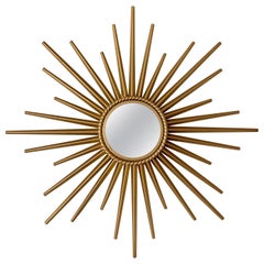 Chaty Vallauris 1950s Petite Sunburst Mirror