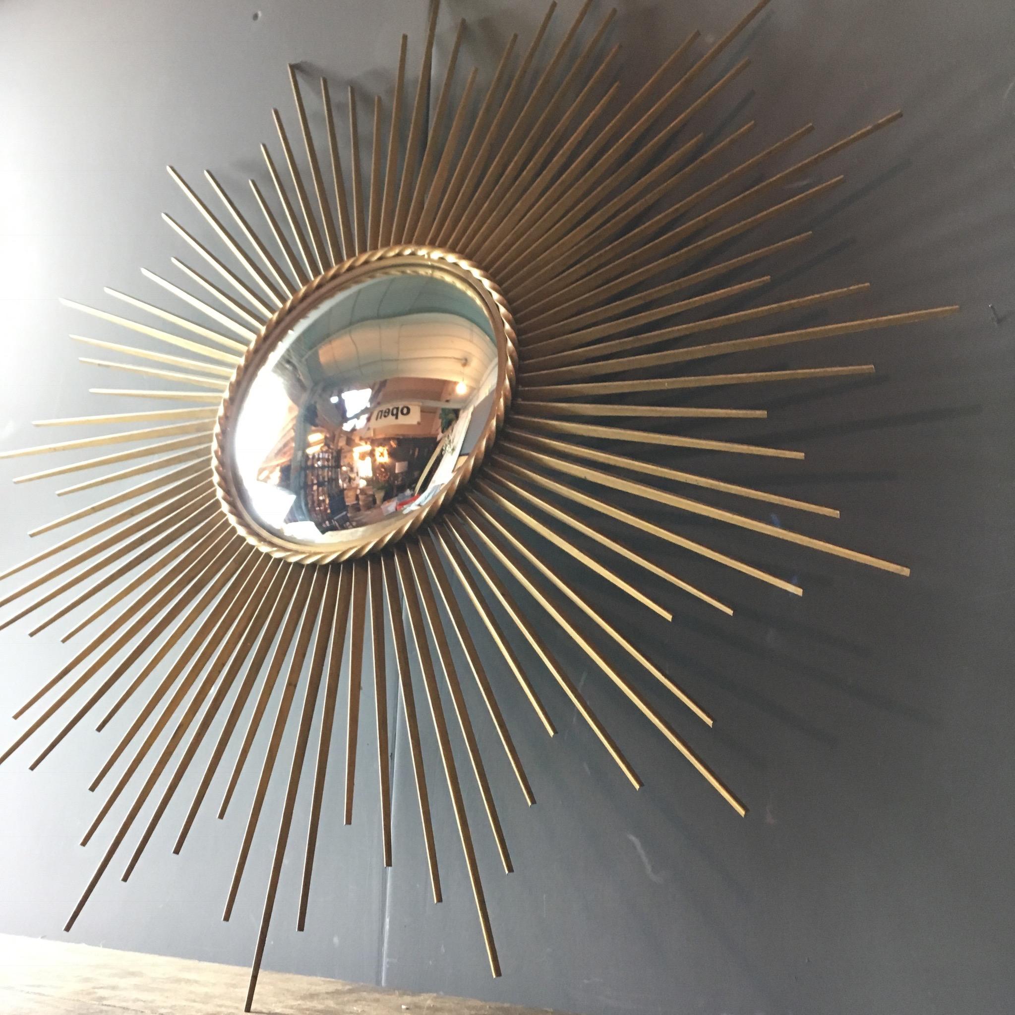 Chaty Vallauris Convex Sunburst Mirror In Good Condition In Hastings, GB
