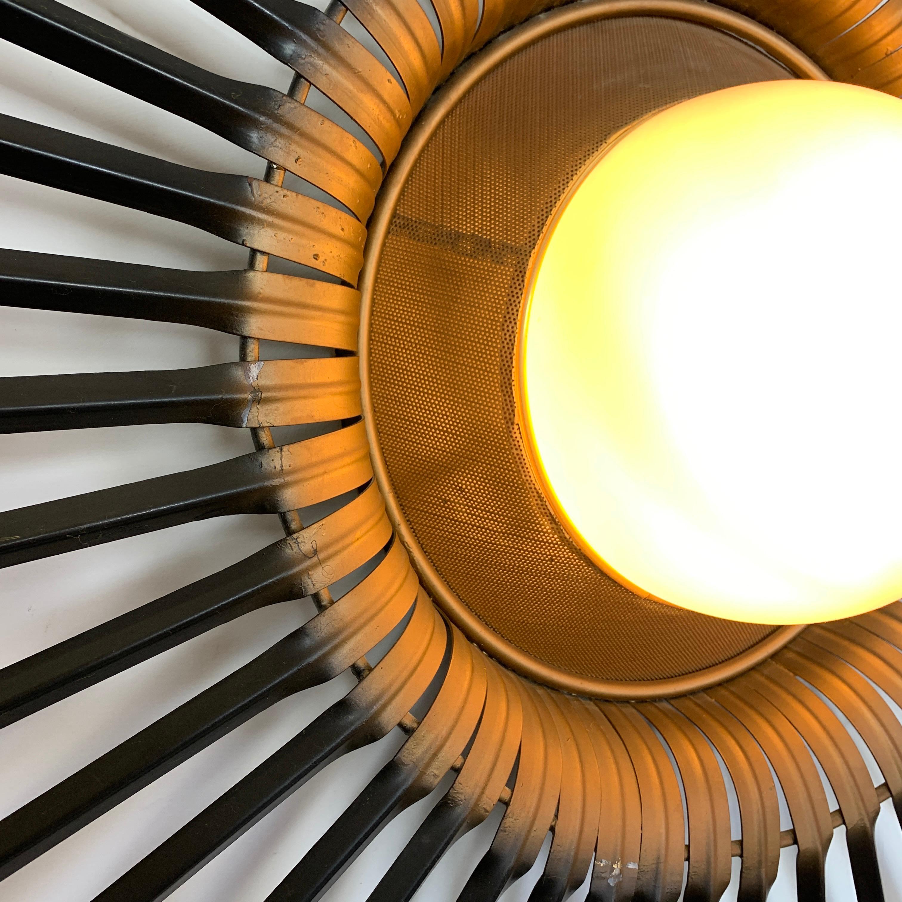 Mid-Century Modern Chaty Vallauris Monumental Sunburst Light