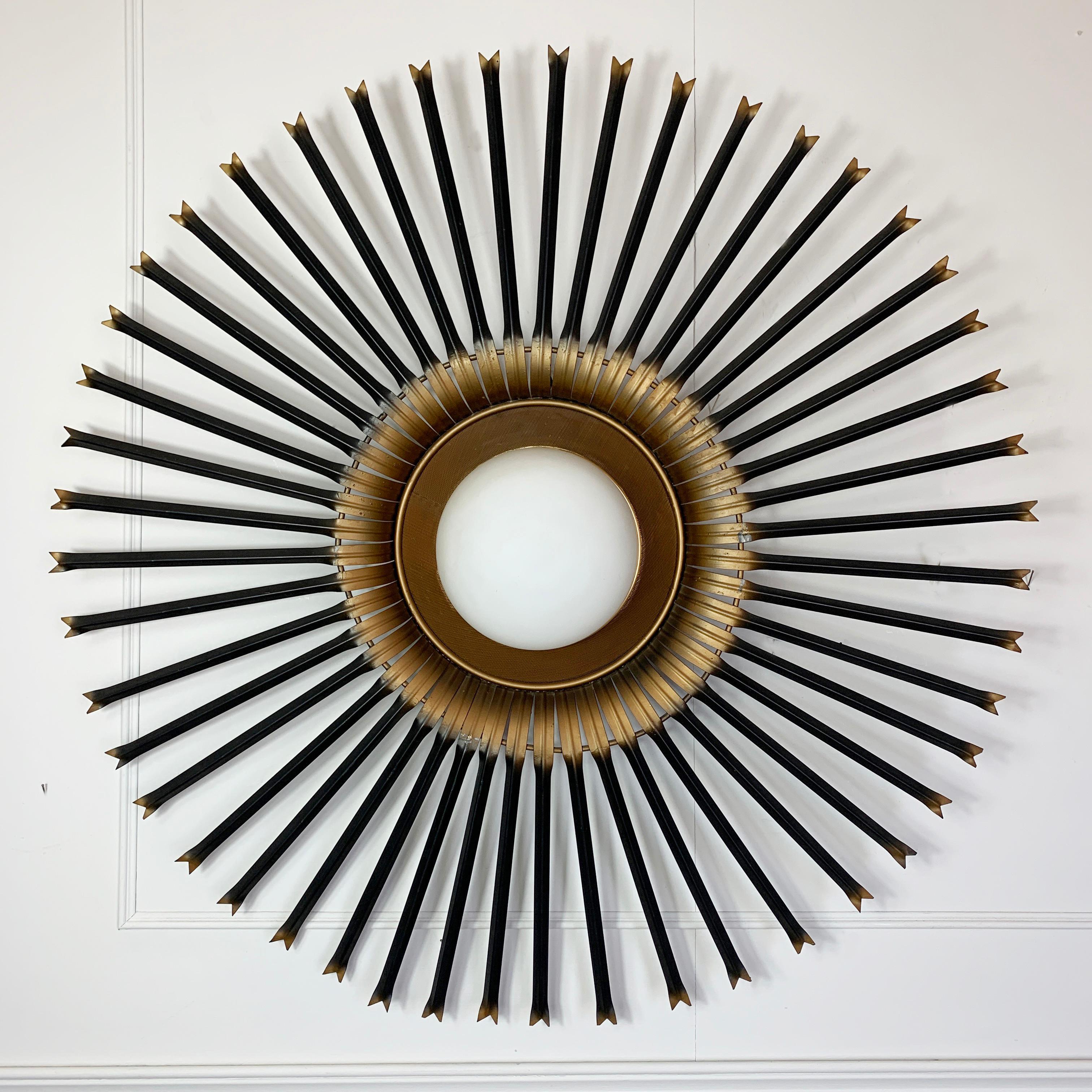 Metal Chaty Vallauris Monumental Sunburst Light