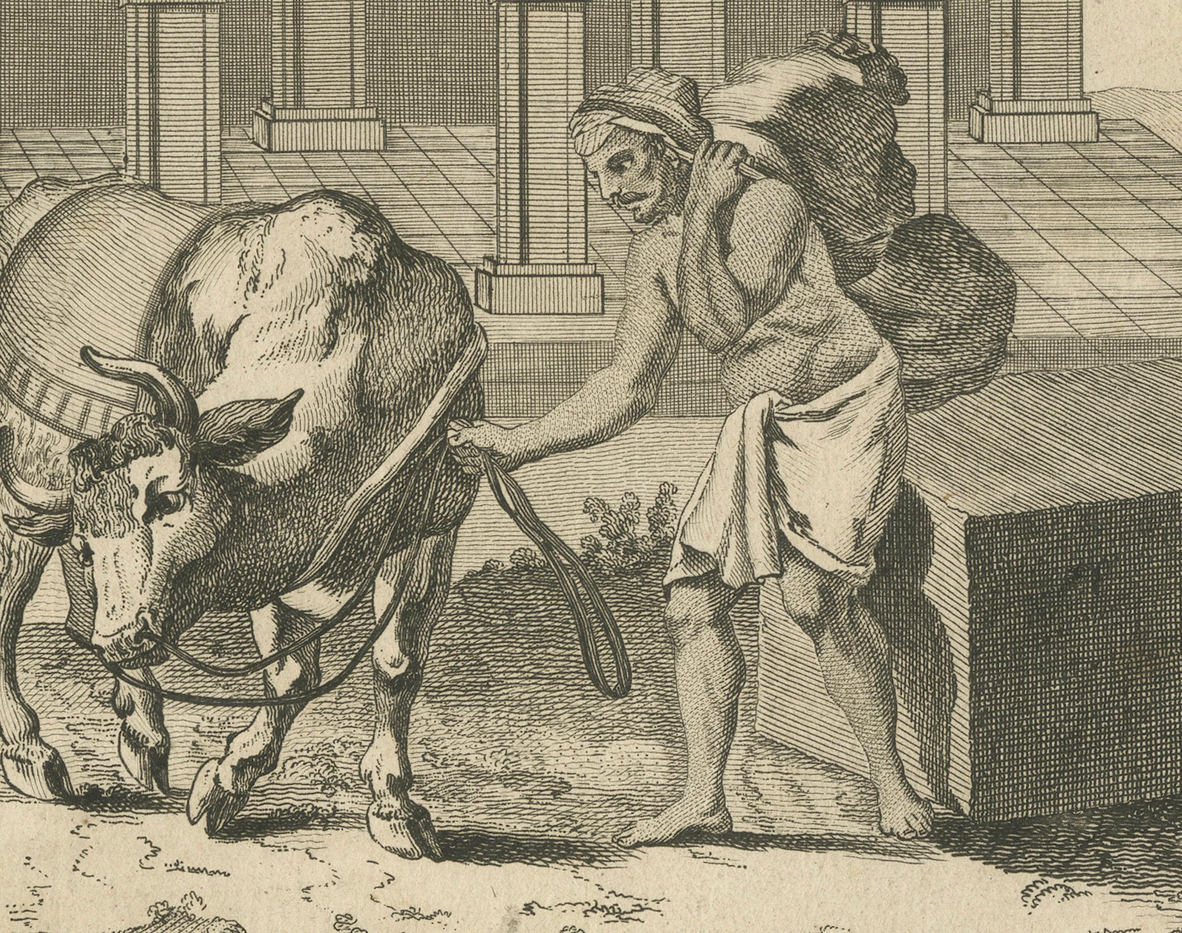 Chauderie- und Pagotin-Tempel, Indien - Sonnerat-Reisestich, 1806 (Frühes 19. Jahrhundert) im Angebot