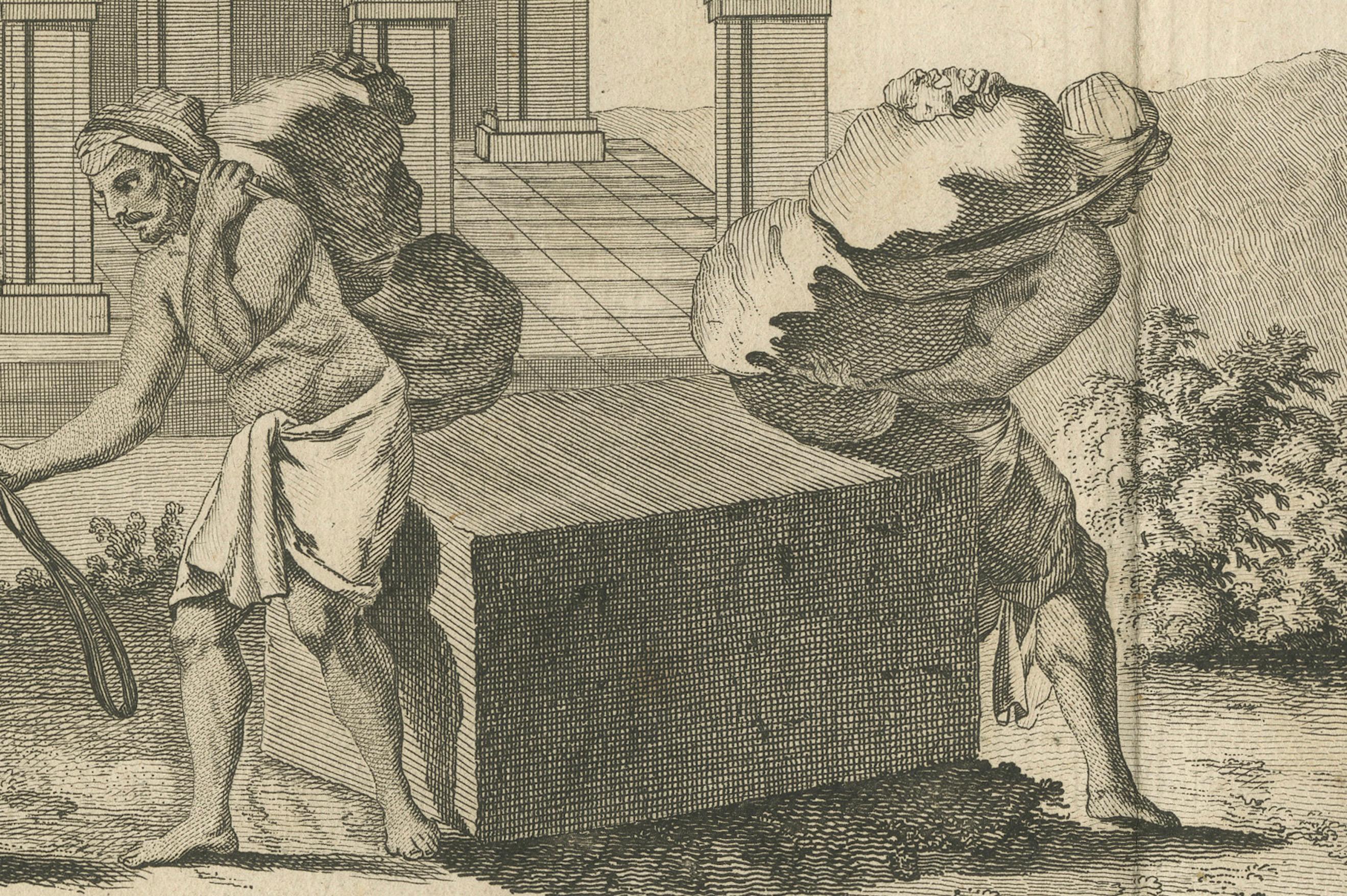 Chauderie- und Pagotin-Tempel, Indien - Sonnerat-Reisestich, 1806 (Papier) im Angebot