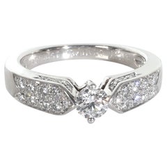 Anello di fidanzamento con diamante tondo e brillante da 0,25 ct di Chaumet