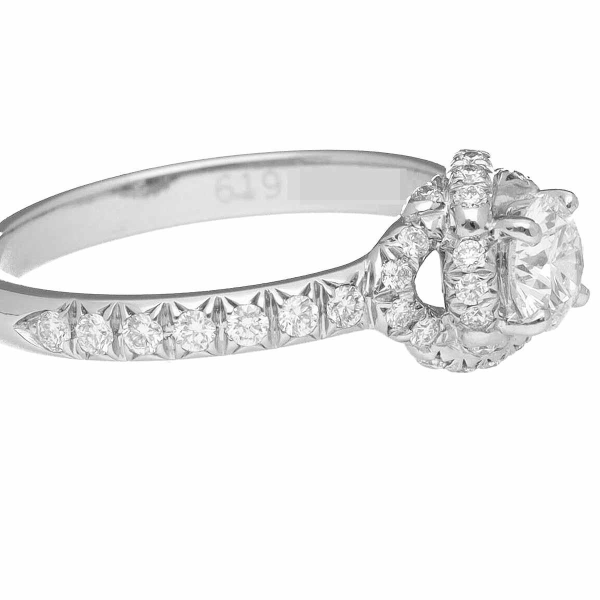 Chaumet 0.30 Carat Diamond Platinum Liens d'amour Solitaire Ring For Sale 1