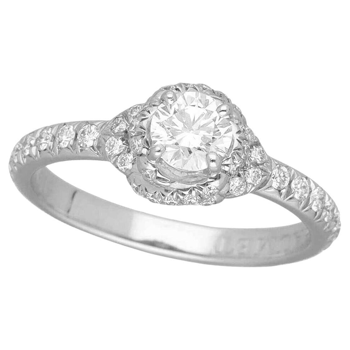 Chaumet Bague solitaire Liens d'amour en platine avec diamants de 0,30 carat en vente