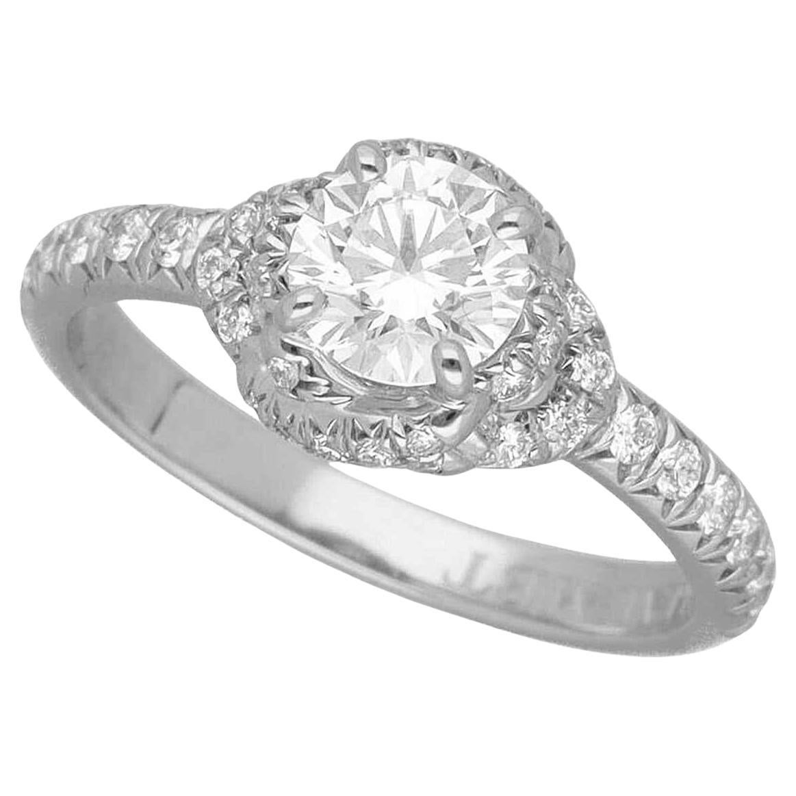 CHAUMET Liens Damour Solitaire Diamond 0.54ct G-VVS1-3Ex Platinum Ring size 4