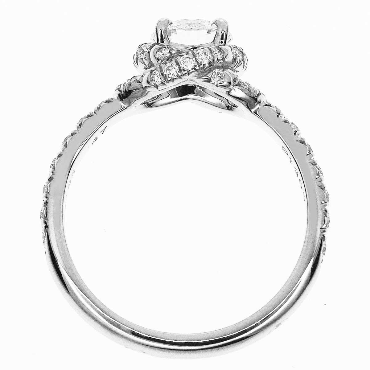 Round Cut Chaumet 0.54 Carat Diamond Platinum Liens Damour Solitaire Ring For Sale