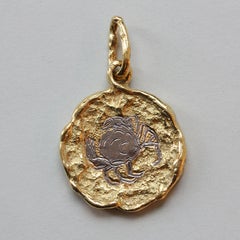 Chaumet 18 Carat White and Yellow Gold Cancer Zodiac Pendant