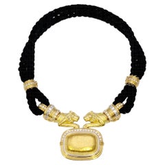 Chaumet Collier ras du cou en or 18 carats et diamants avec cordes interchangeables 