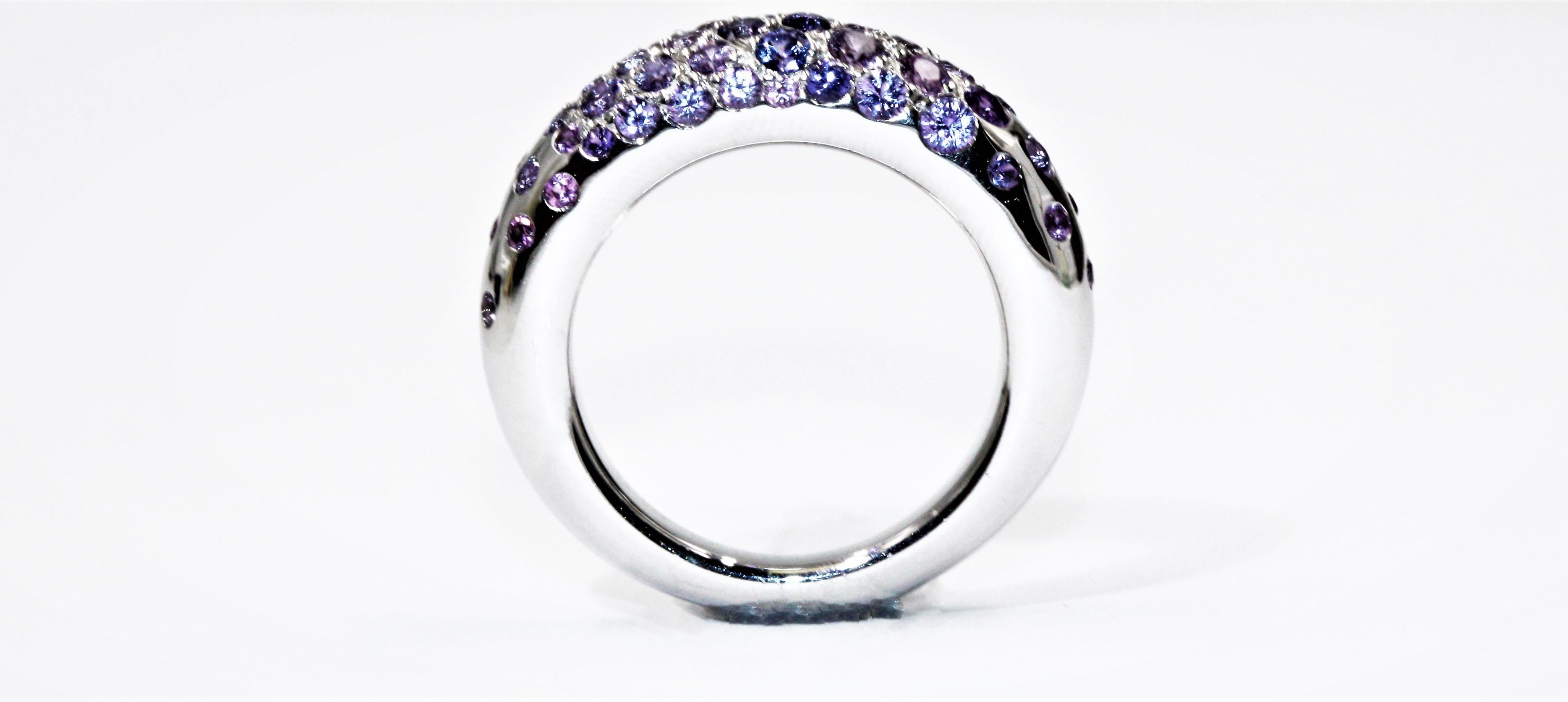 Chaumet 18k white gold Sapphire ring S2.00CT
Blue Sapphire & Purple Sapphire
Gender: Women
Material: 18K White Gold
Ring Size: US:6.75 EU:54
Weight: approximately 9.4g
Item come with an original box
CMT005