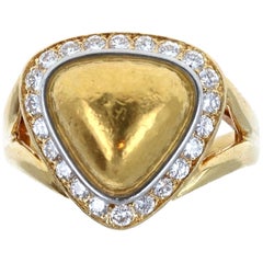 Chaumet 18 Karat Yellow Gold and Diamond Ring 14.4g