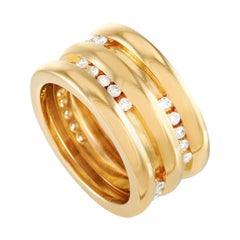 Chaumet 18 Karat Yellow Gold Diamond Ring