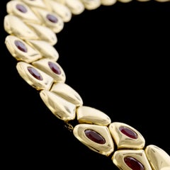 Chaumet 18 Karat Yellow Gold Ruby Necklace, Paris