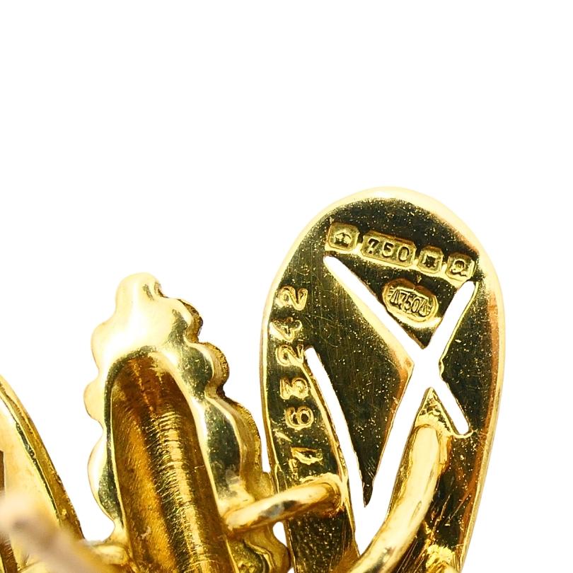 Chaumet 18k Gold Diamond Bee Earrings For Sale 6