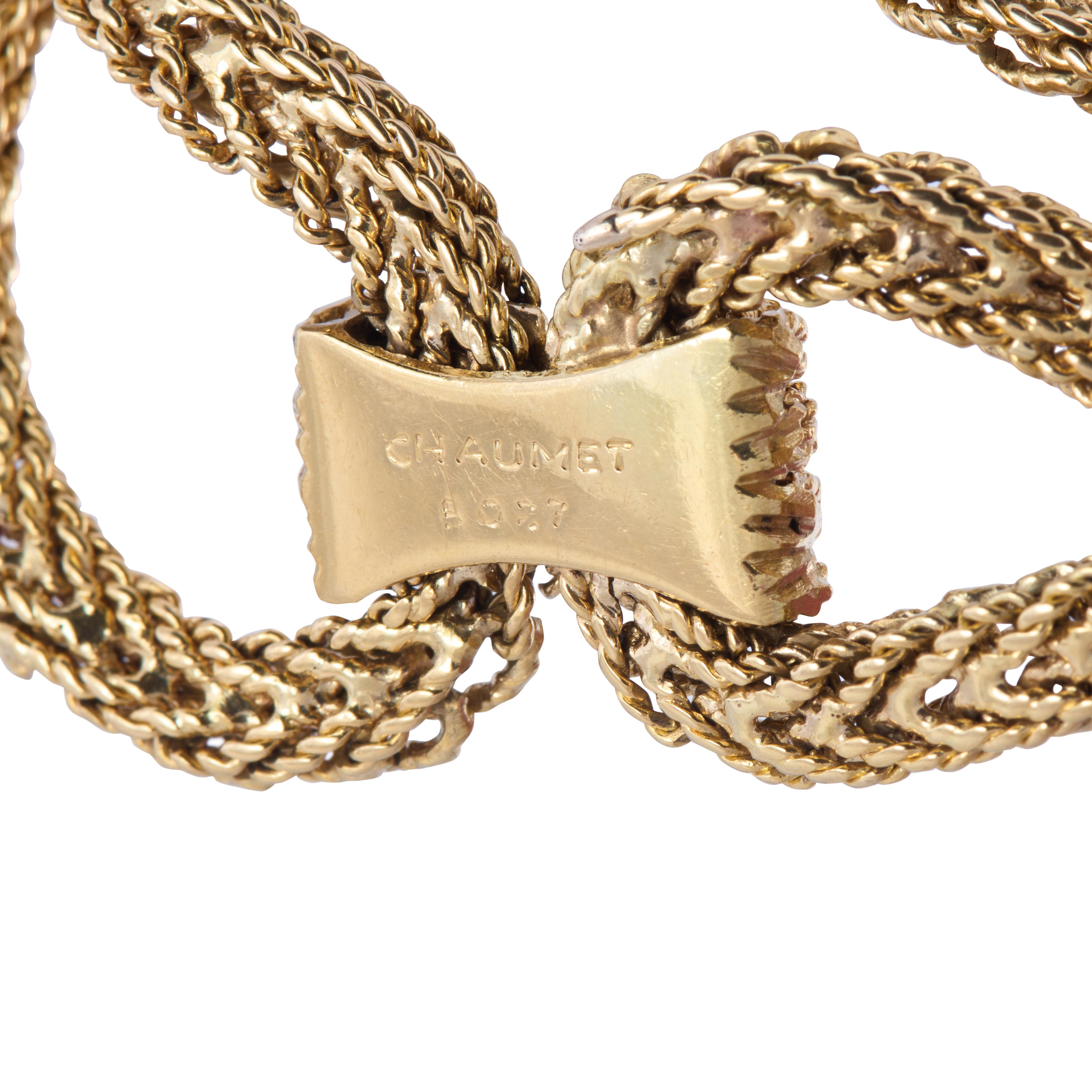 Women's or Men's Chaumet 18K Gold Link Bracelet, c. 1970 For Sale