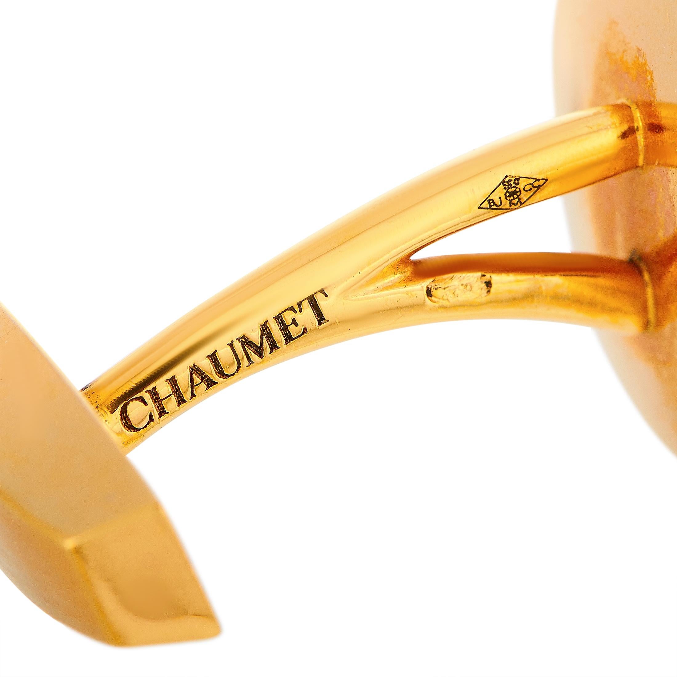 Chaumet 18 Karat Rose Gold and Onyx Cufflinks 1