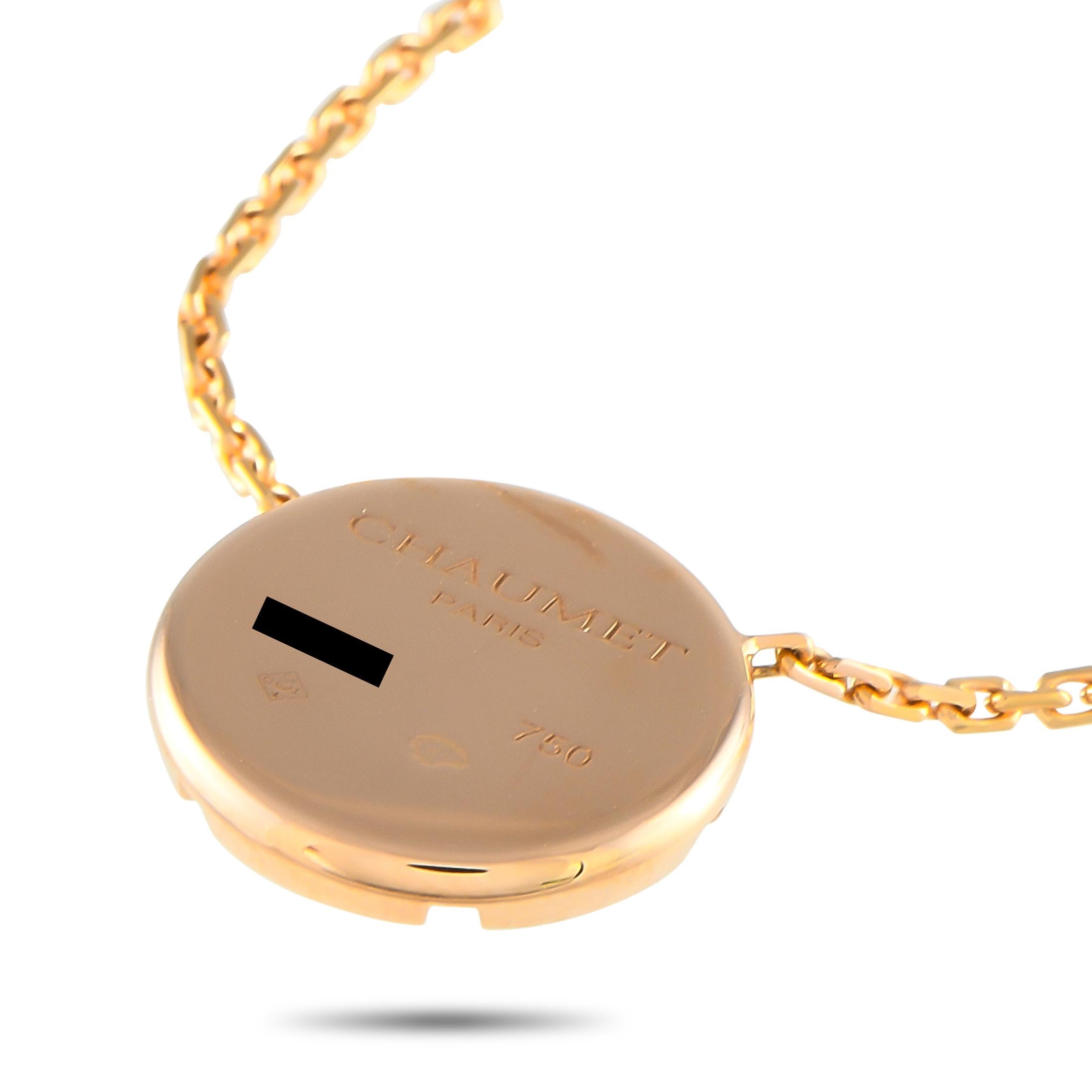Chaumet 18K Rose Gold Diamond and Smokey Topaz Necklace In Excellent Condition In Southampton, PA