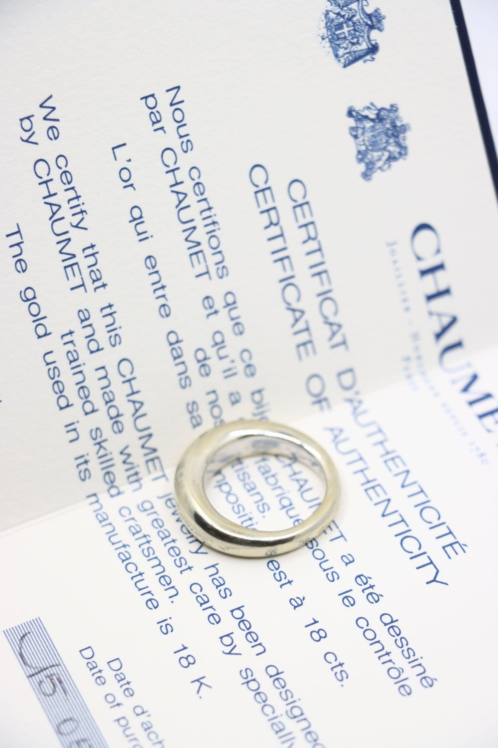 Women's Chaumet 18K White Gold Ring For Sale