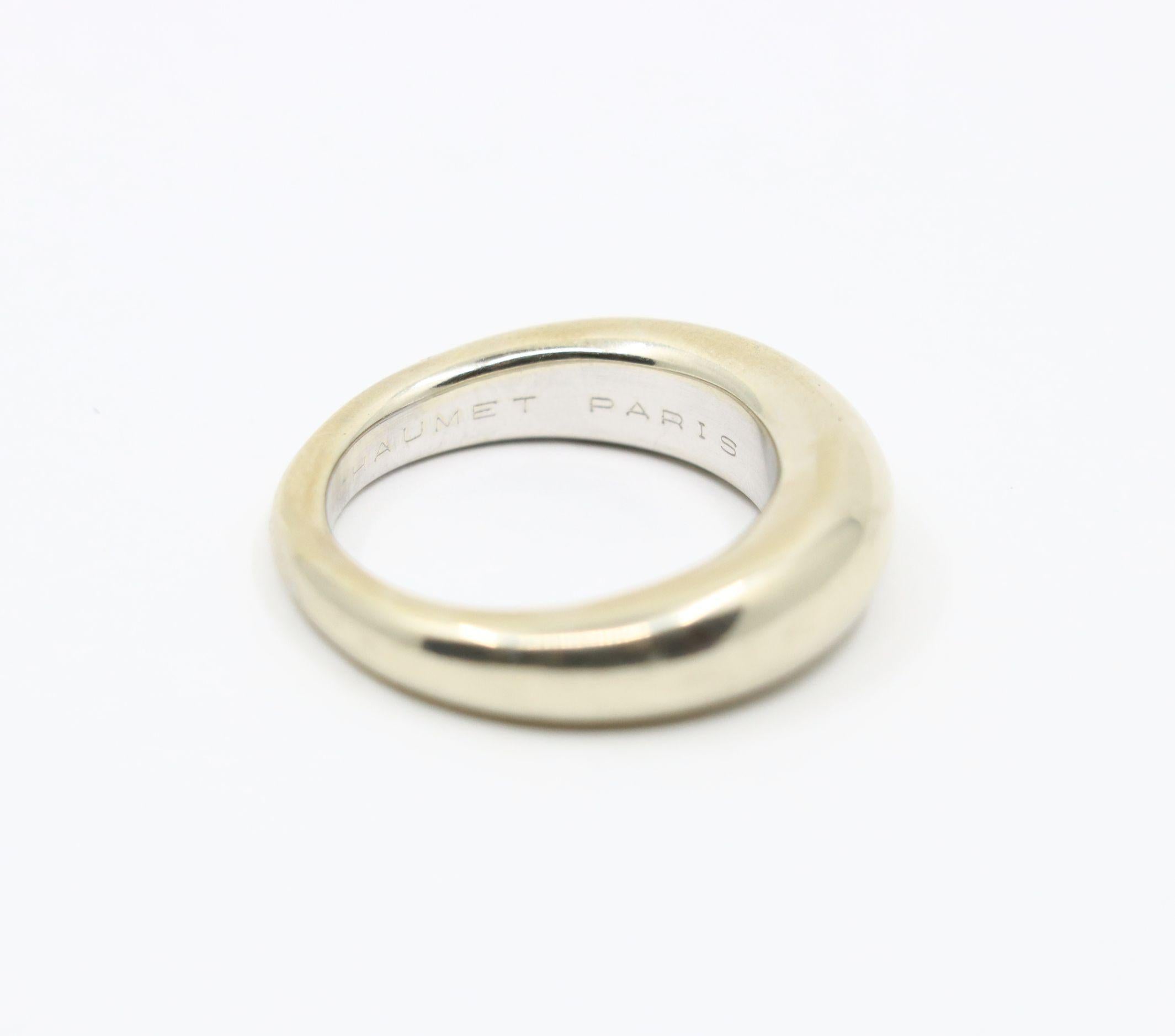 Chaumet 18K White Gold Ring For Sale 5