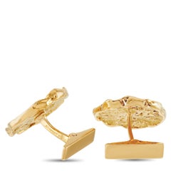 Chaumet 18 Karat Yellow and White Gold Zodiac Libra Cufflinks