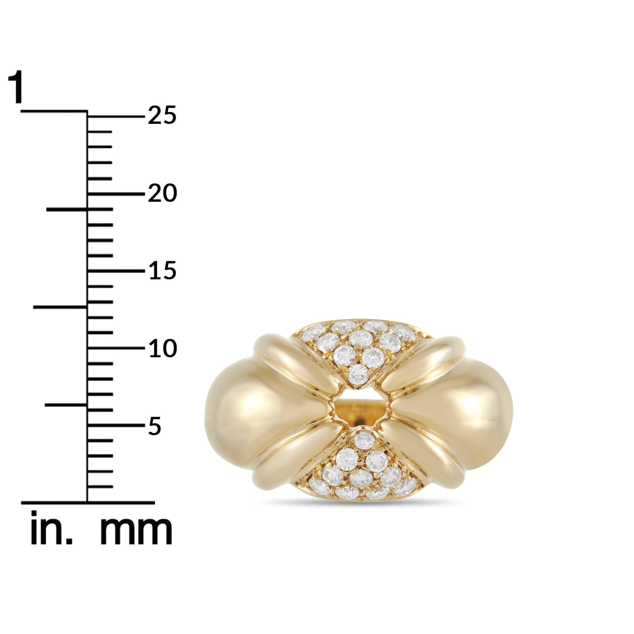 Women's Chaumet 18K Yellow Gold 0.40 Ct Diamond Ring