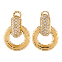 Chaumet 18K Gelbgold 1,0ct Diamant-Ohrringe CH13-070925