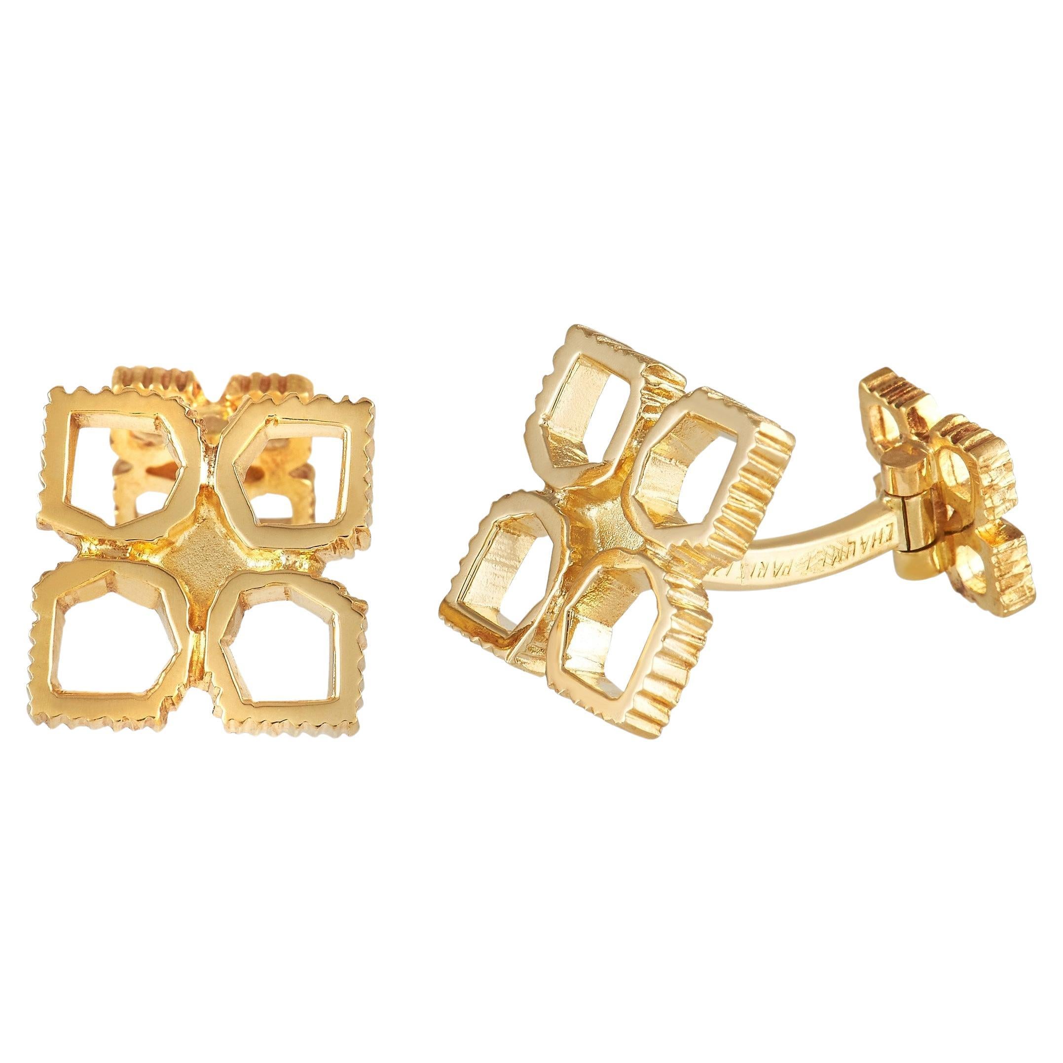 Chaumet 18K Yellow Gold Cufflinks For Sale