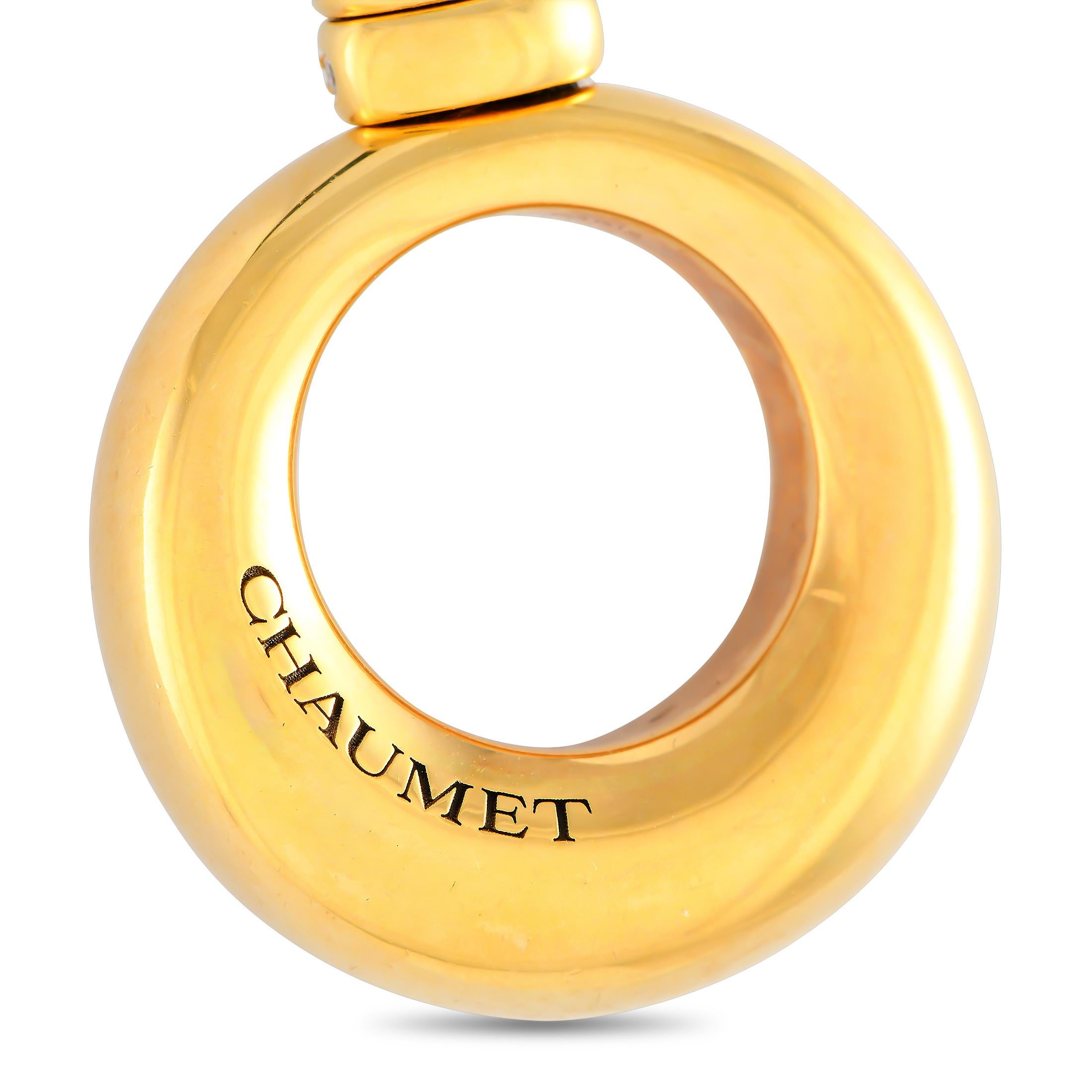 Chaumet 18 Karat Gelbgold Diamant-Kordel-Halskette CH02-012524 im Zustand „Hervorragend“ im Angebot in Southampton, PA