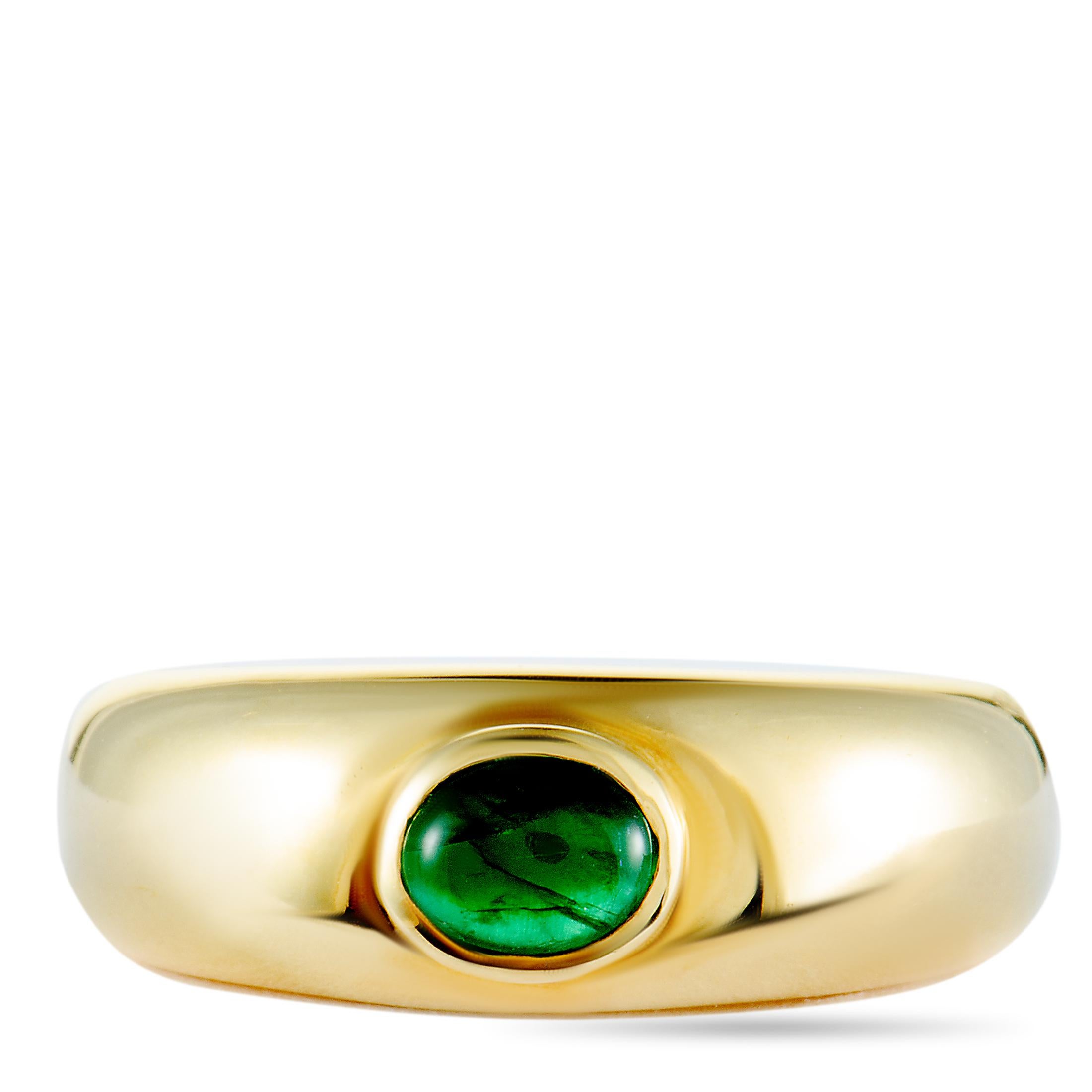 Chaumet 18 Karat Yellow Gold Emerald Ring 2