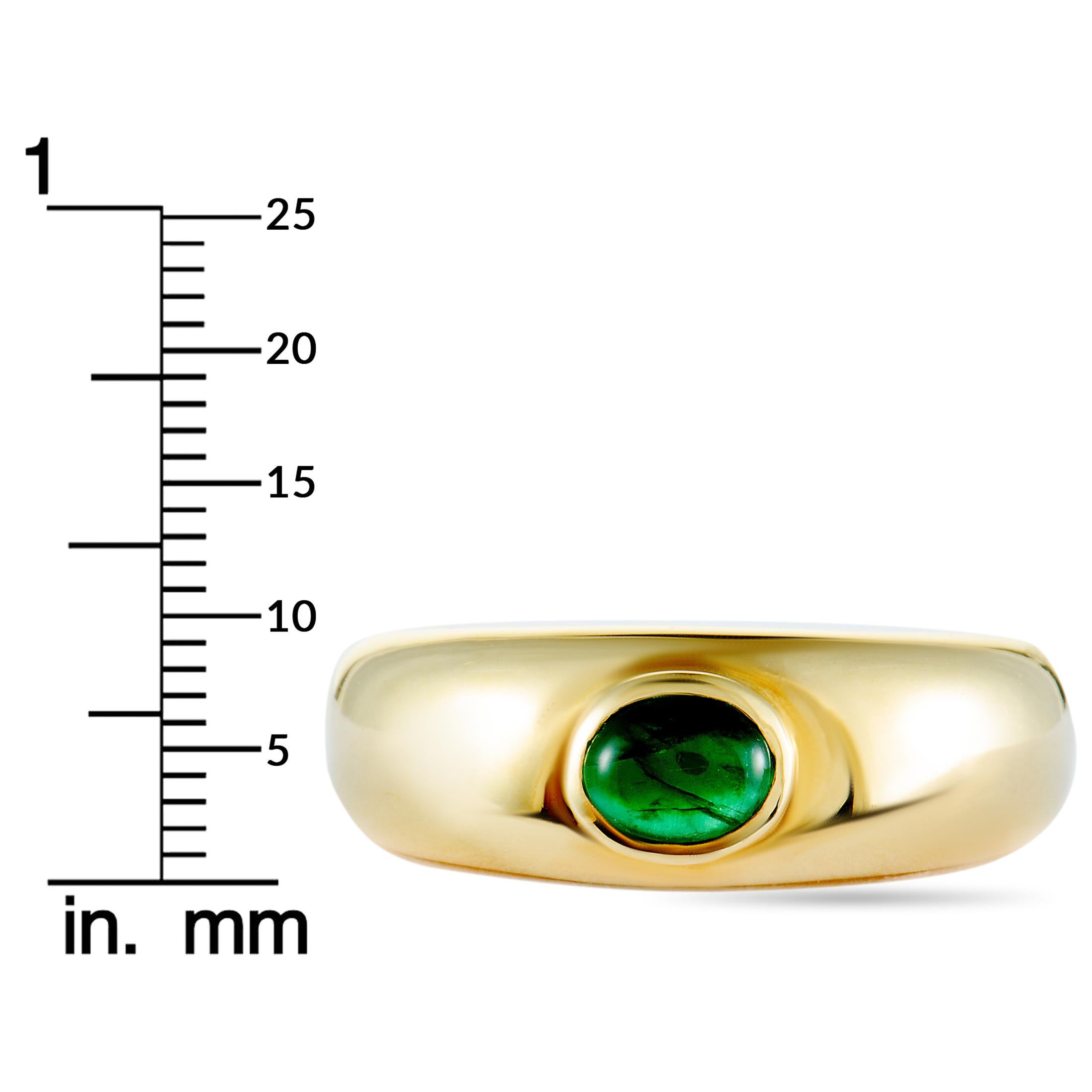 Chaumet 18 Karat Yellow Gold Emerald Ring 3