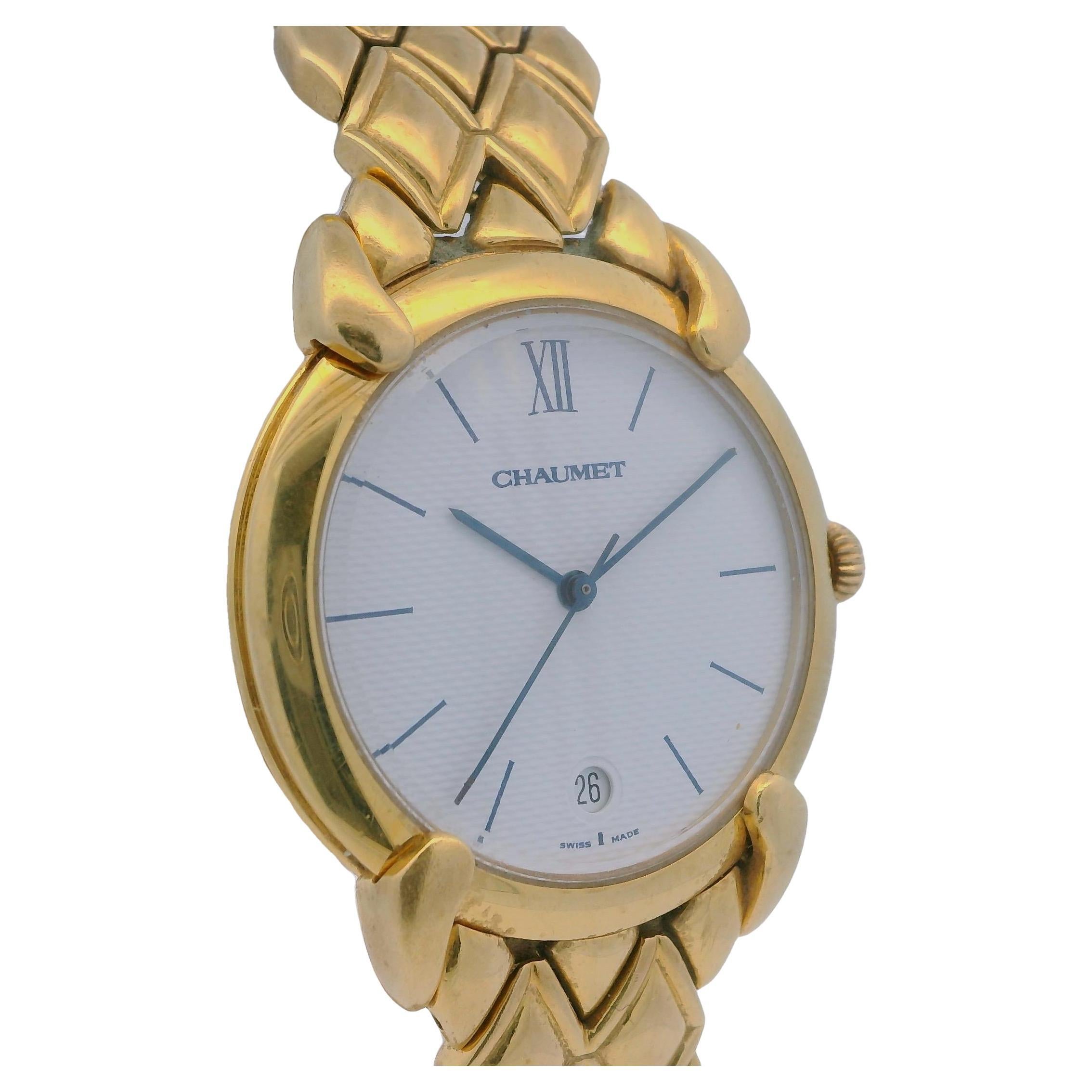 Chaumet 18K Yellow Gold Horned Lugs Watch