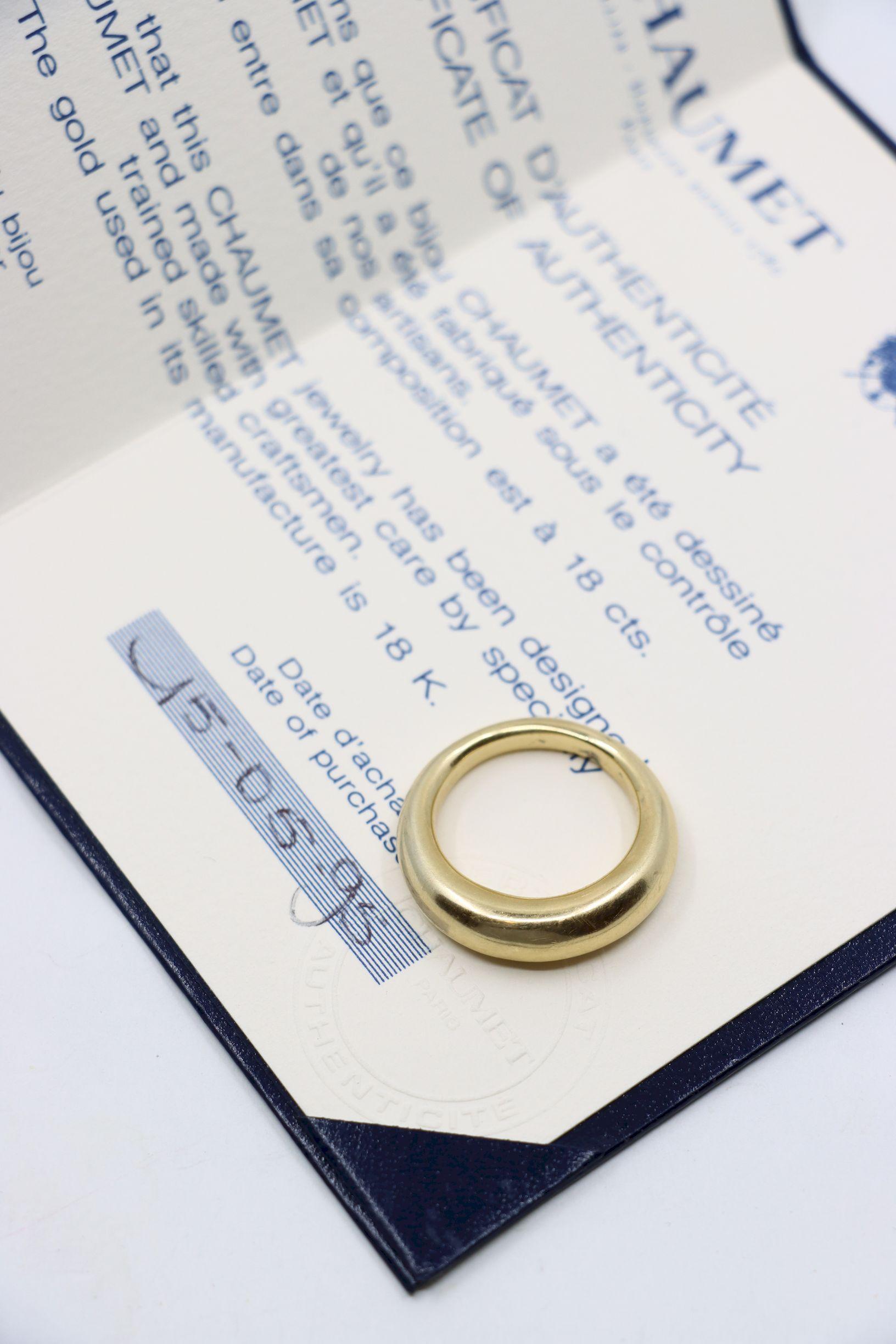 Chaumet 18 Karat Gelbgold Ring im Angebot 1