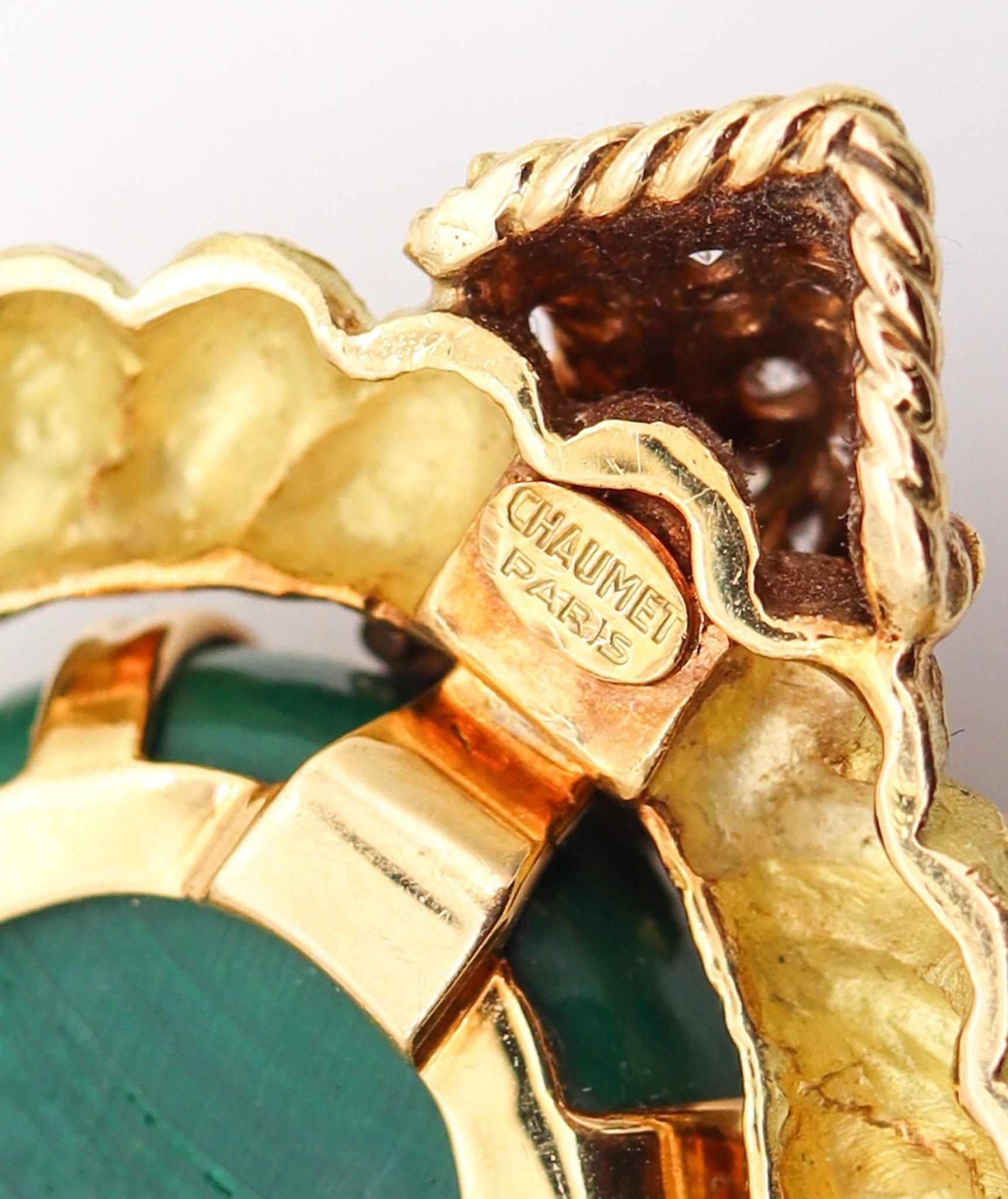 CHAUMET 1970 Paris Collar Necklace In 18Kt With 26.40 Cts Diamonds & Malachite 6