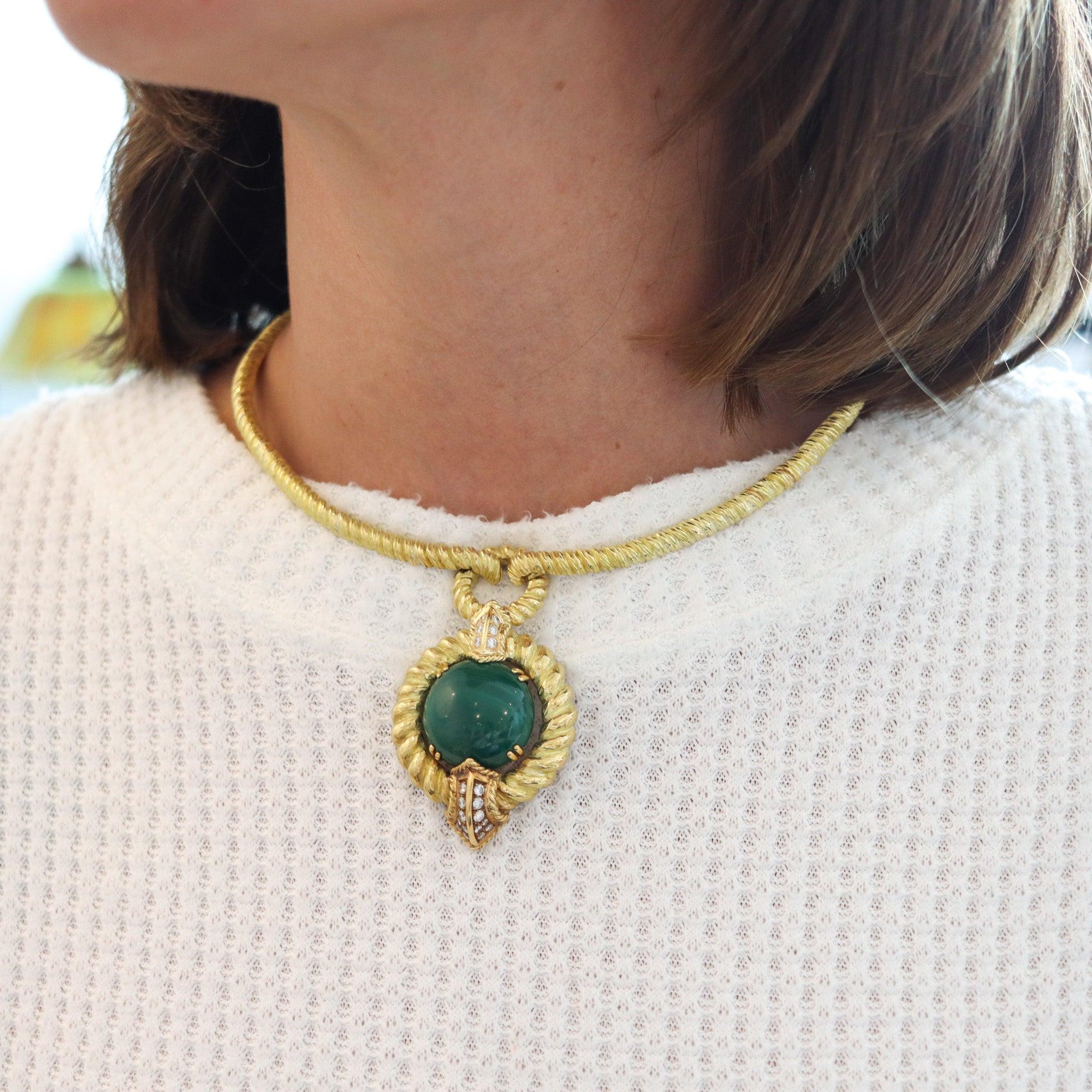 Collar necklace designed by Chaumet.

This is a fabulous and very sophisticate collar-necklace, created in Paris France back in the 1970 by the jewelry house of Chaumet. The massive statement necklace has been crafted with bold twisted elements in